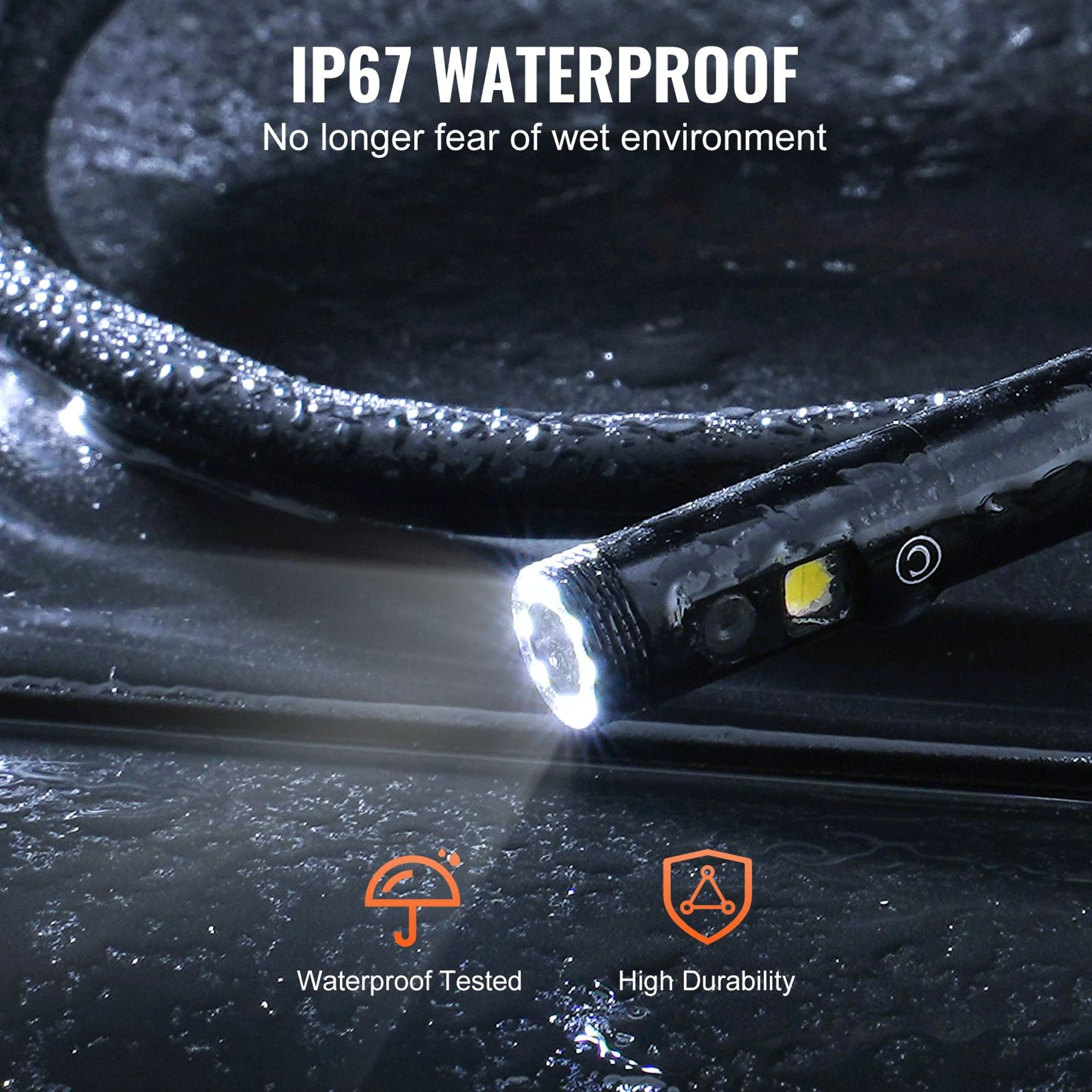 Triple Lens Endoscope Camera IPS Screen IP67 Waterproof Borescope For Automotive  Plumbing Inspecti 5