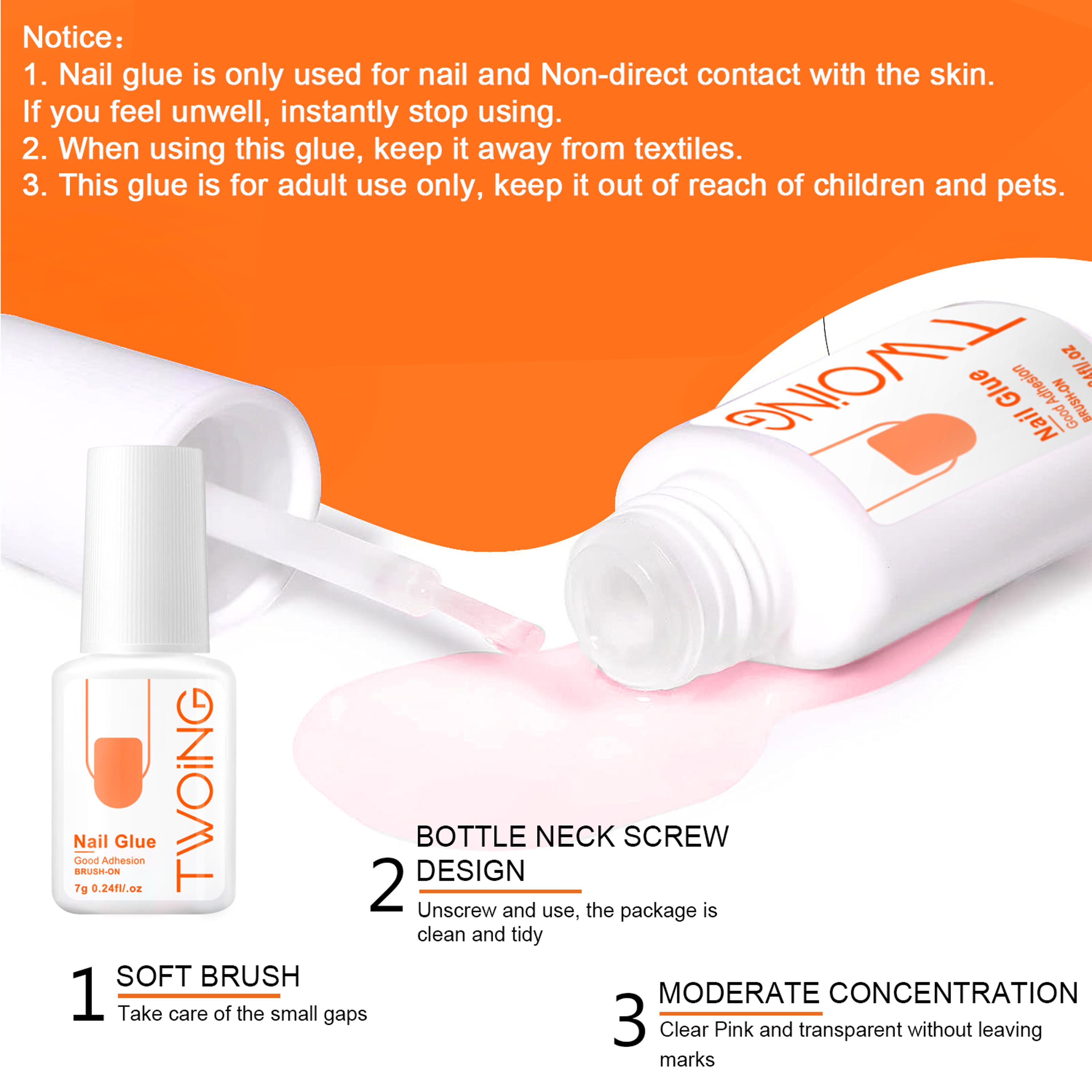 Super Strong Nail Glue for Acrylic & Press On Nails, Quick Lasting Adhesion for Fake Nails & Tips – view 2