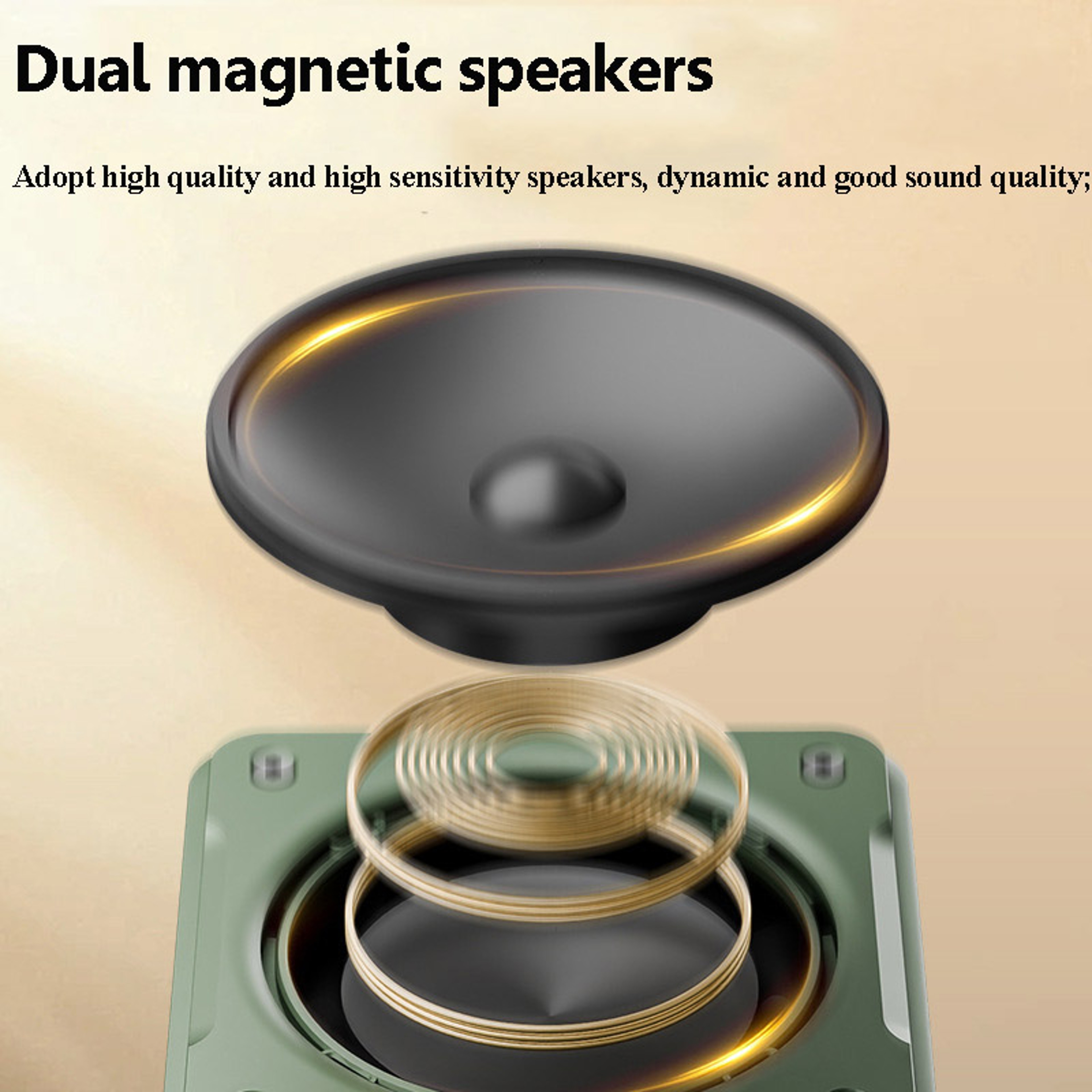 Mini Digital FM Radio HD Display Bluetooth Speaker Portable Voice Amplifier with USB TF Card Slot & Removable Battery – view 3