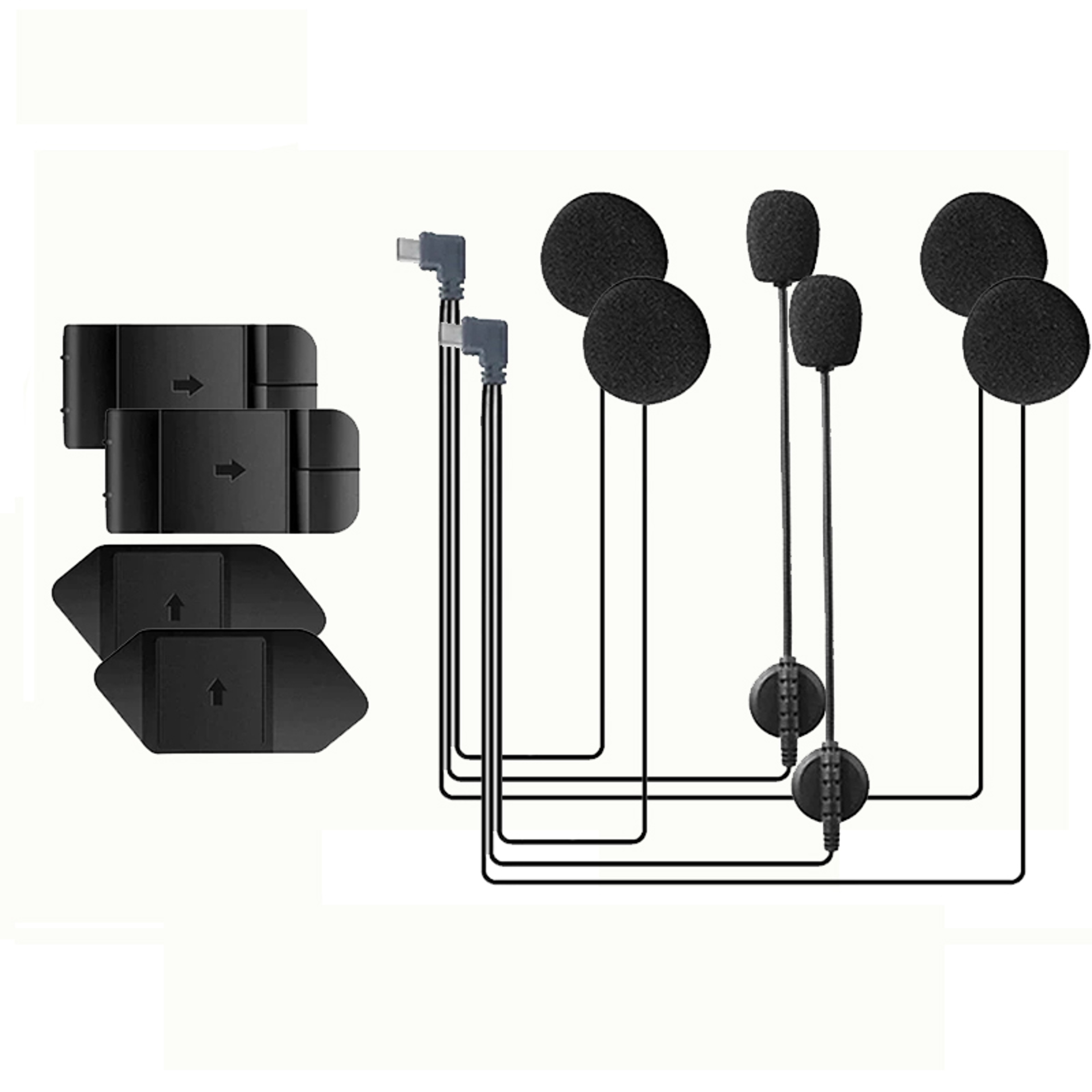 Motorcycle Helmet Headset Type-C Earphone for V4PLUS V6 PRO, With Speaker Mic, Optional Clip & Mount Base – view 8
