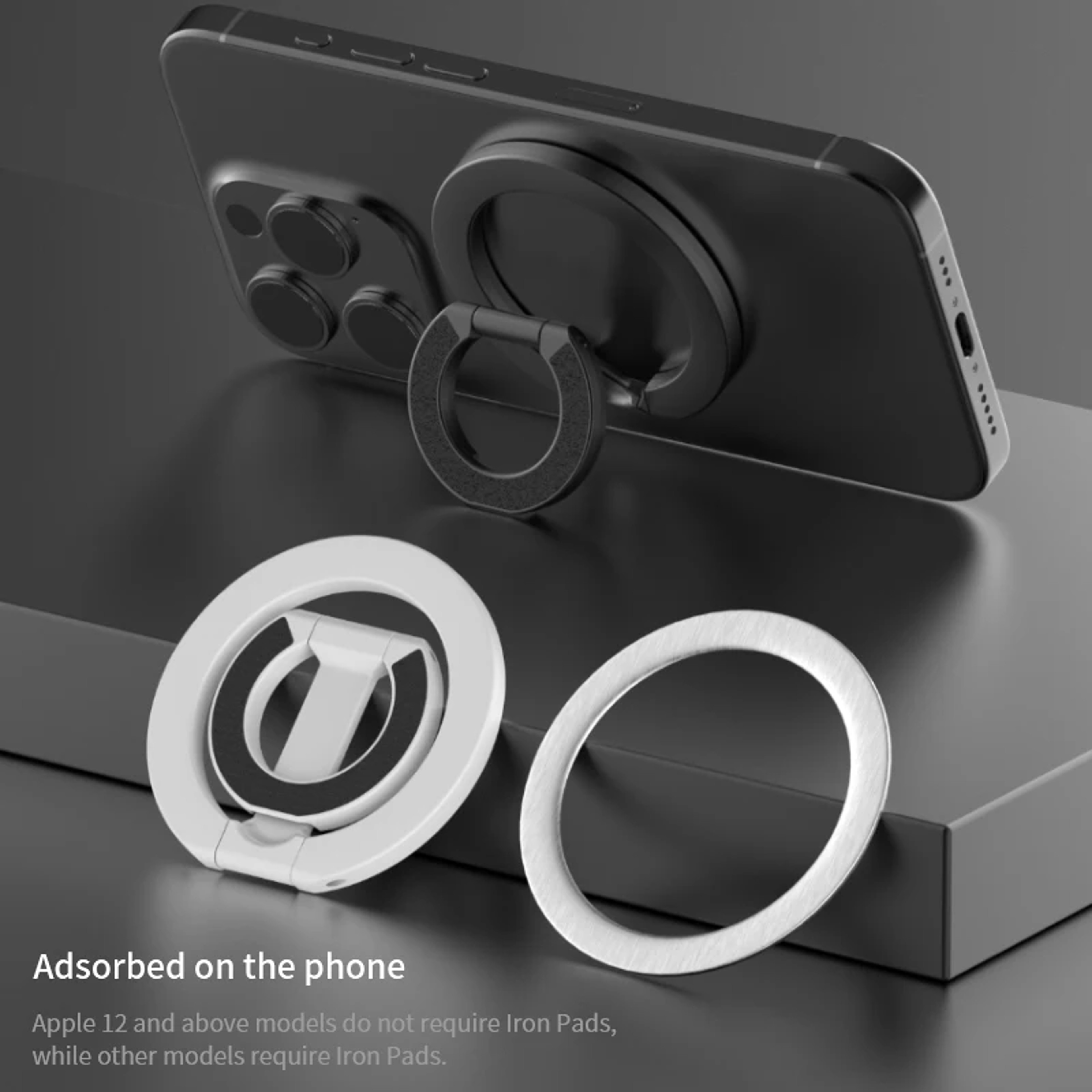 Portable Folding For MagSafe Double Sided Magnetic Phone Ring Holder, Grip Tok Support Stand Bracket for Smartphones – view 6