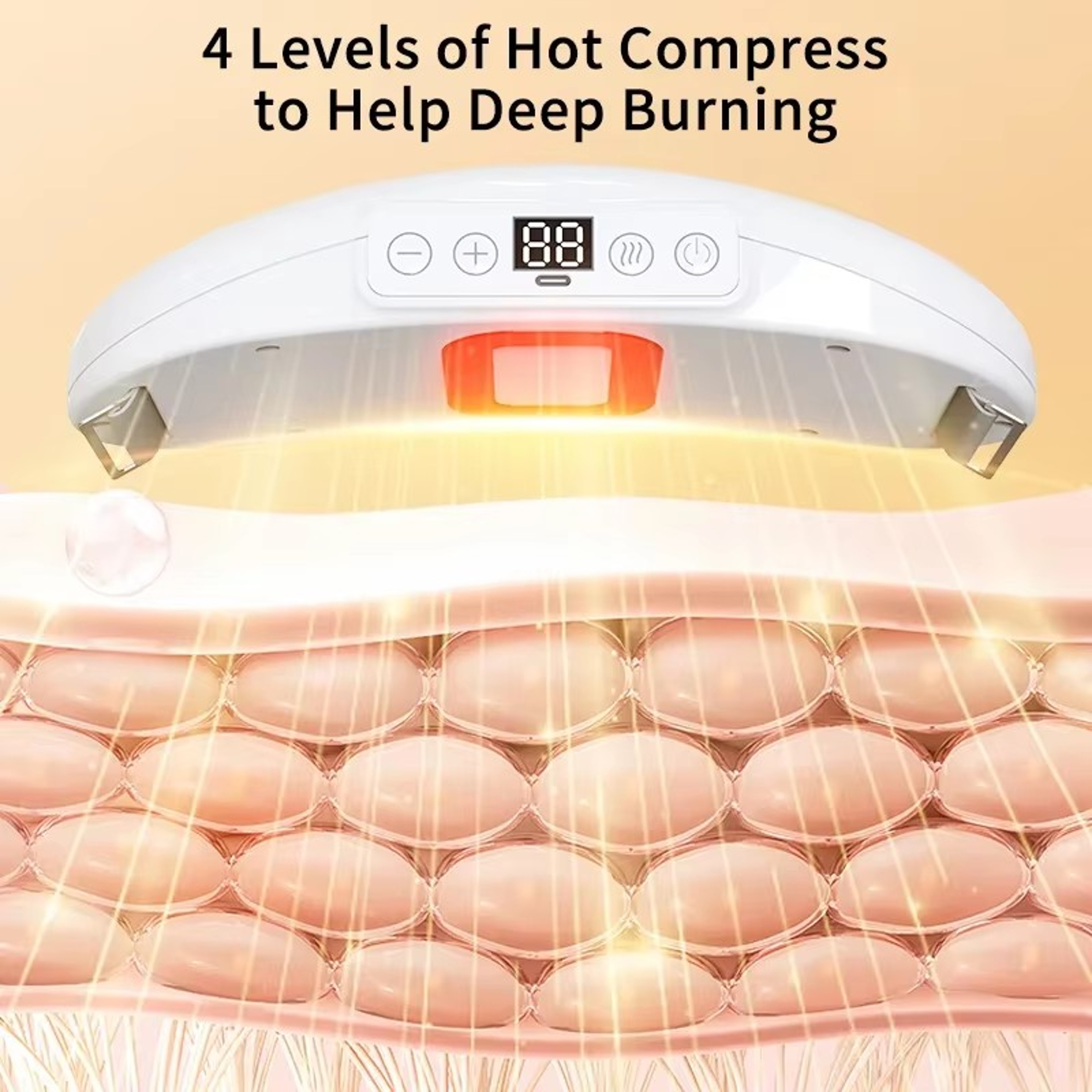 Heated Wireless Abdominal Massage Belt, Electric Belly Shaking Massager with Multi Vibration Modes, Fat Burner – view 5