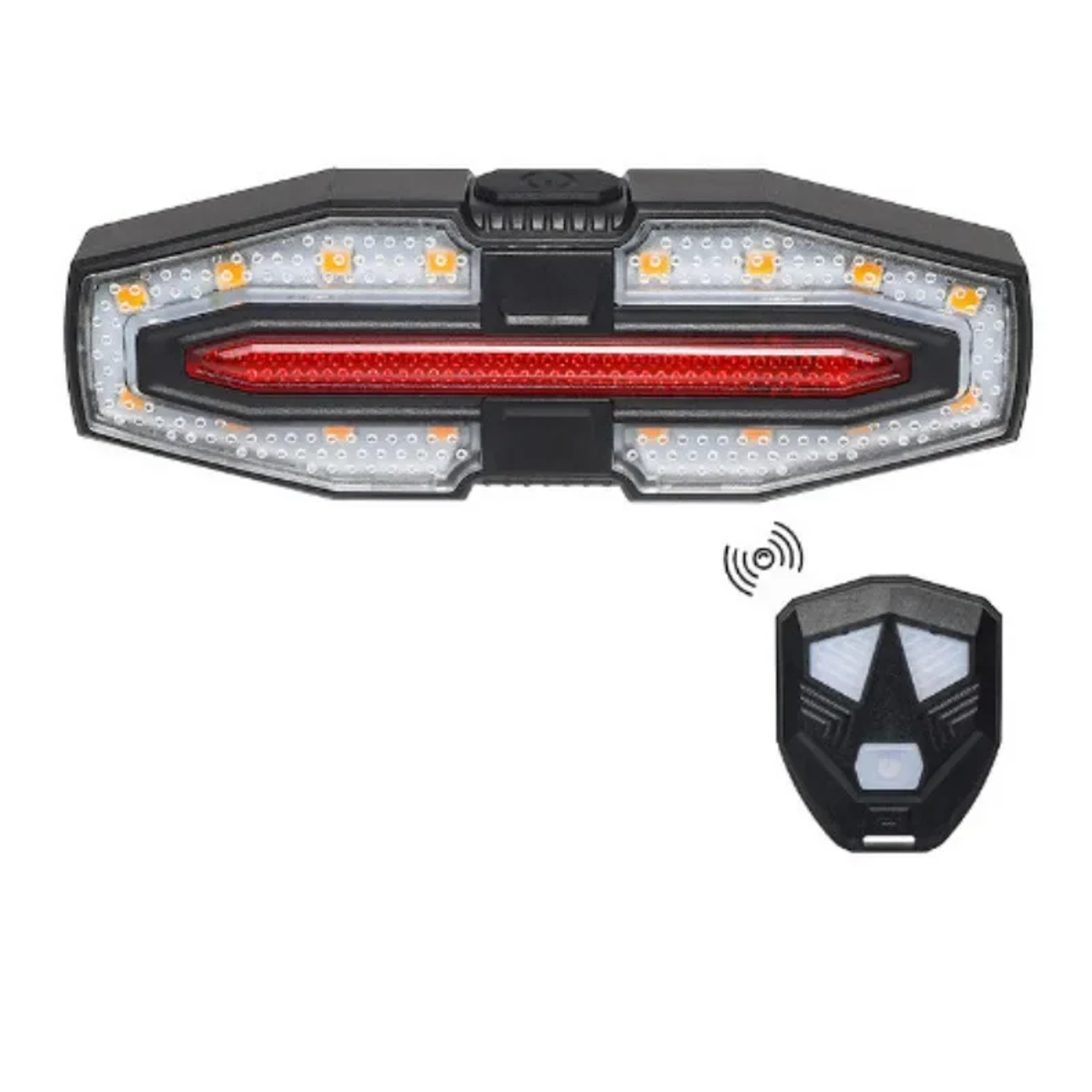 Wireless Rechargeable Bike Tail Light with Turn Signals & Brake Warning, Remote Controlled Cycling Back Light for Night – view 8