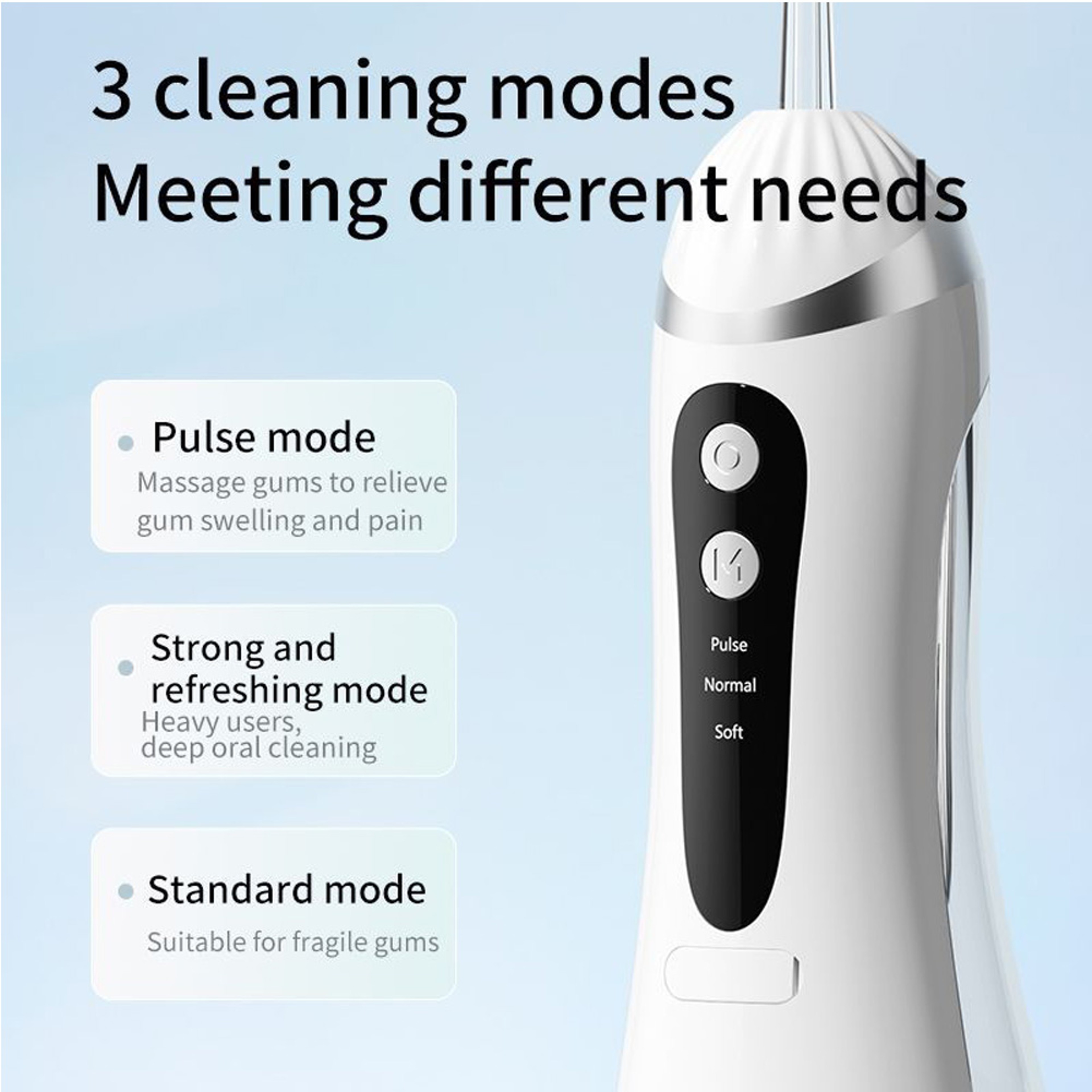 Portable Dental Water Flosser, Waterproof Oral Irrigator with Cleaning Modes, Rechargeable Jet Floss for Teeth Whitening – view 2