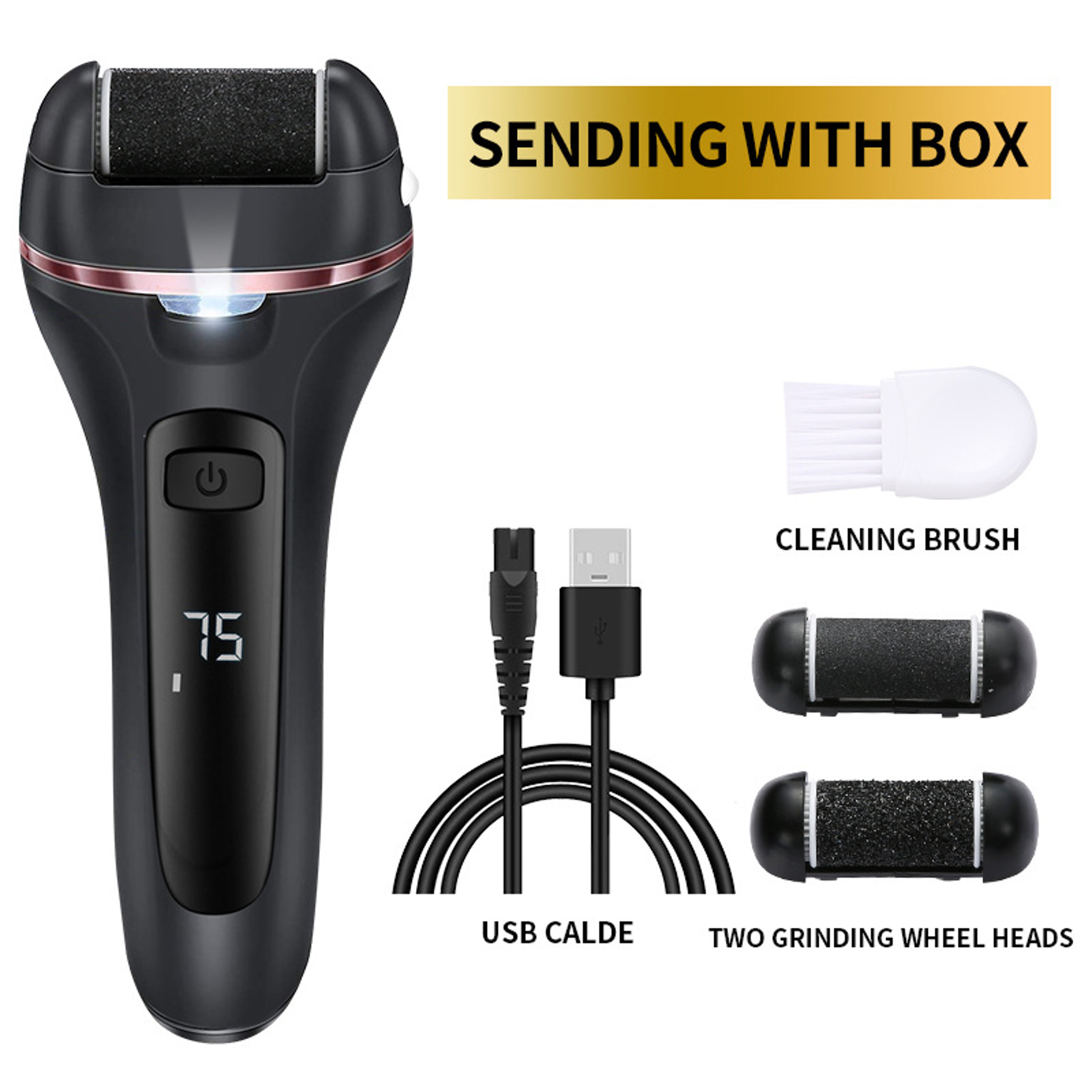 Electric Foot File Callus Remover, Sandpaper Grinding Pedicure Tool for Heels, Dead Skin & Hard skin Removal, Foot Care – view 7