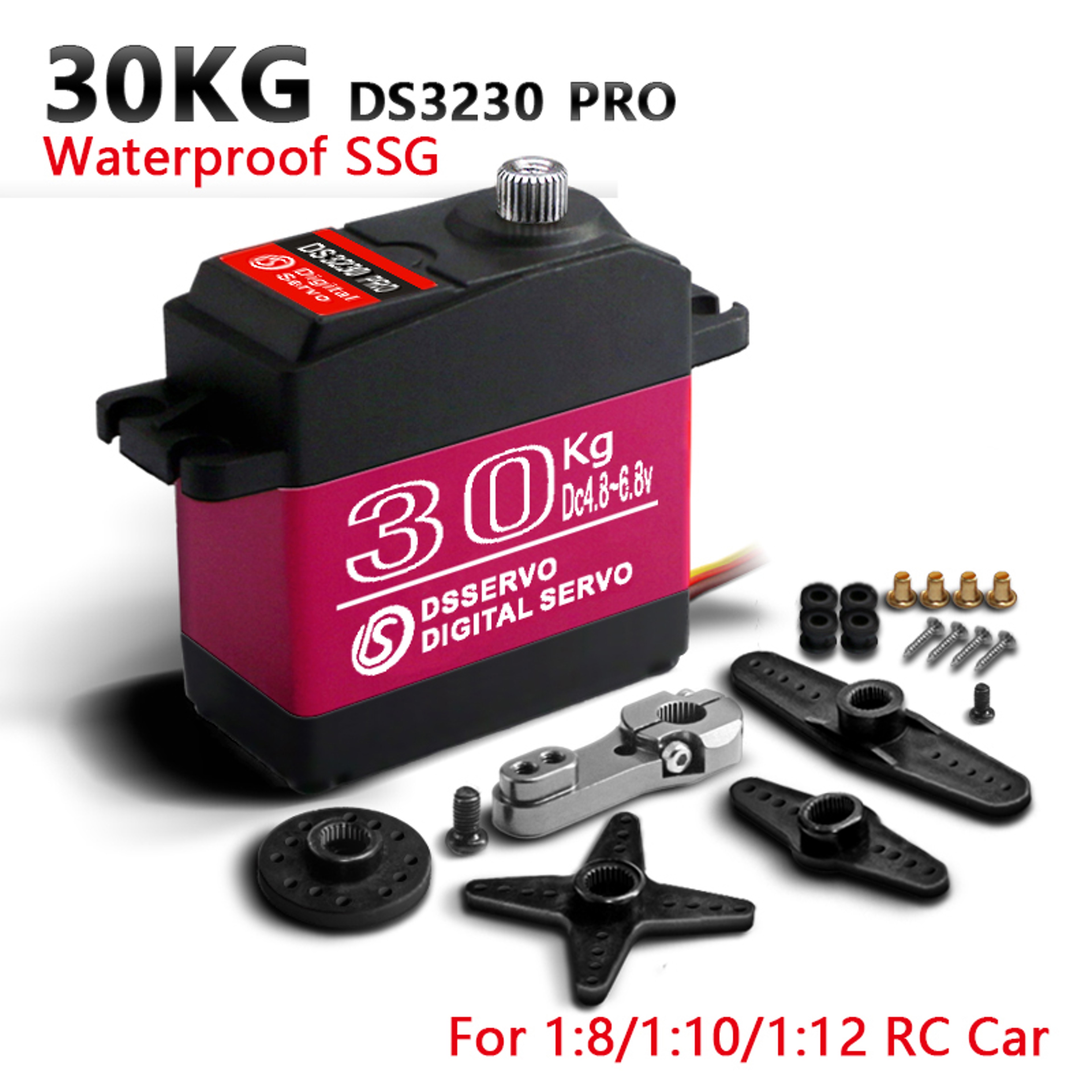 High Torque Waterproof Digital Servo, Metal Gear for RC Baja, 1/8 & 1/10 Scale – view 5
