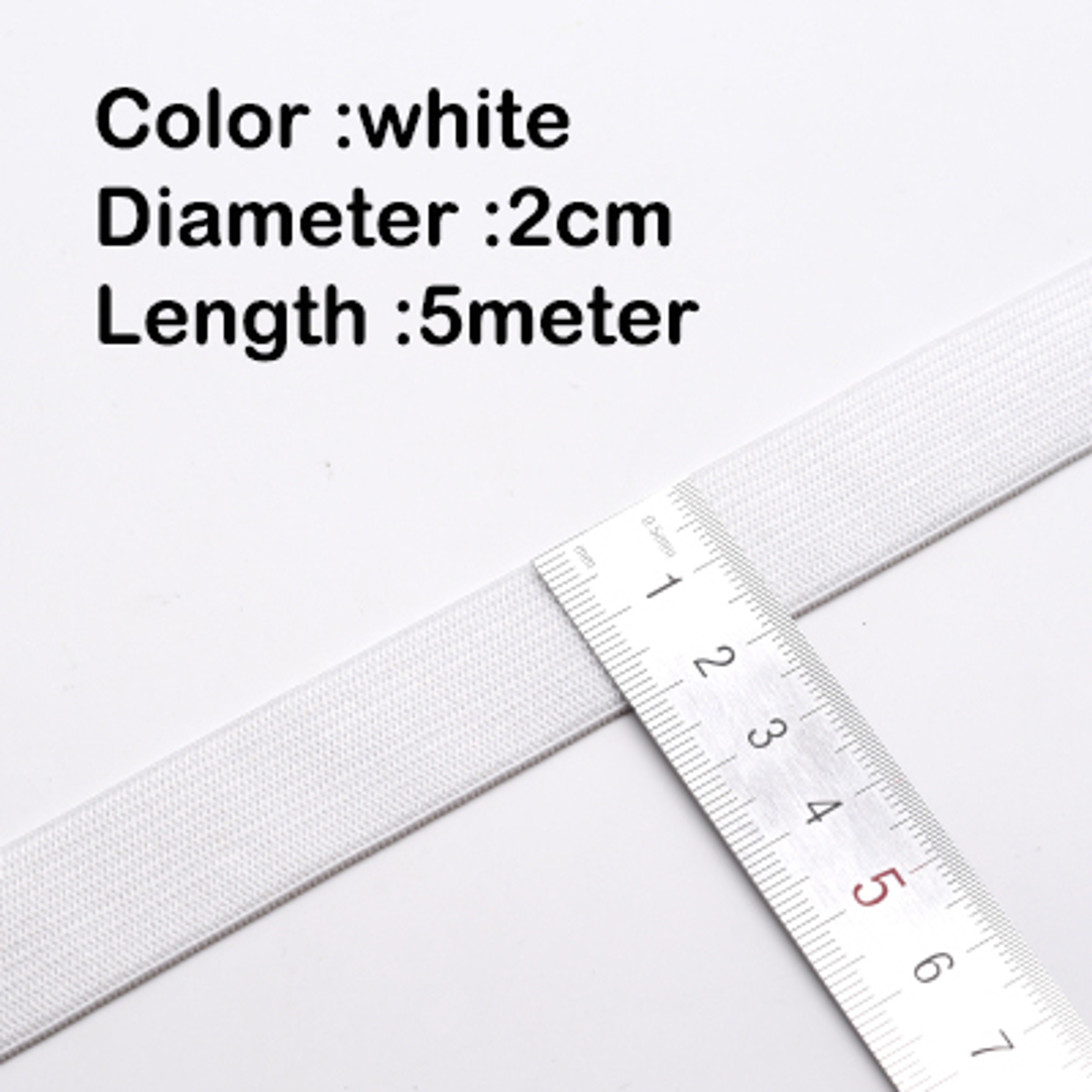 5M Knit Elastic Band For Sewing High Elasticity Heavy Stretch Waistband Elastic For DIY Garments Cr 9