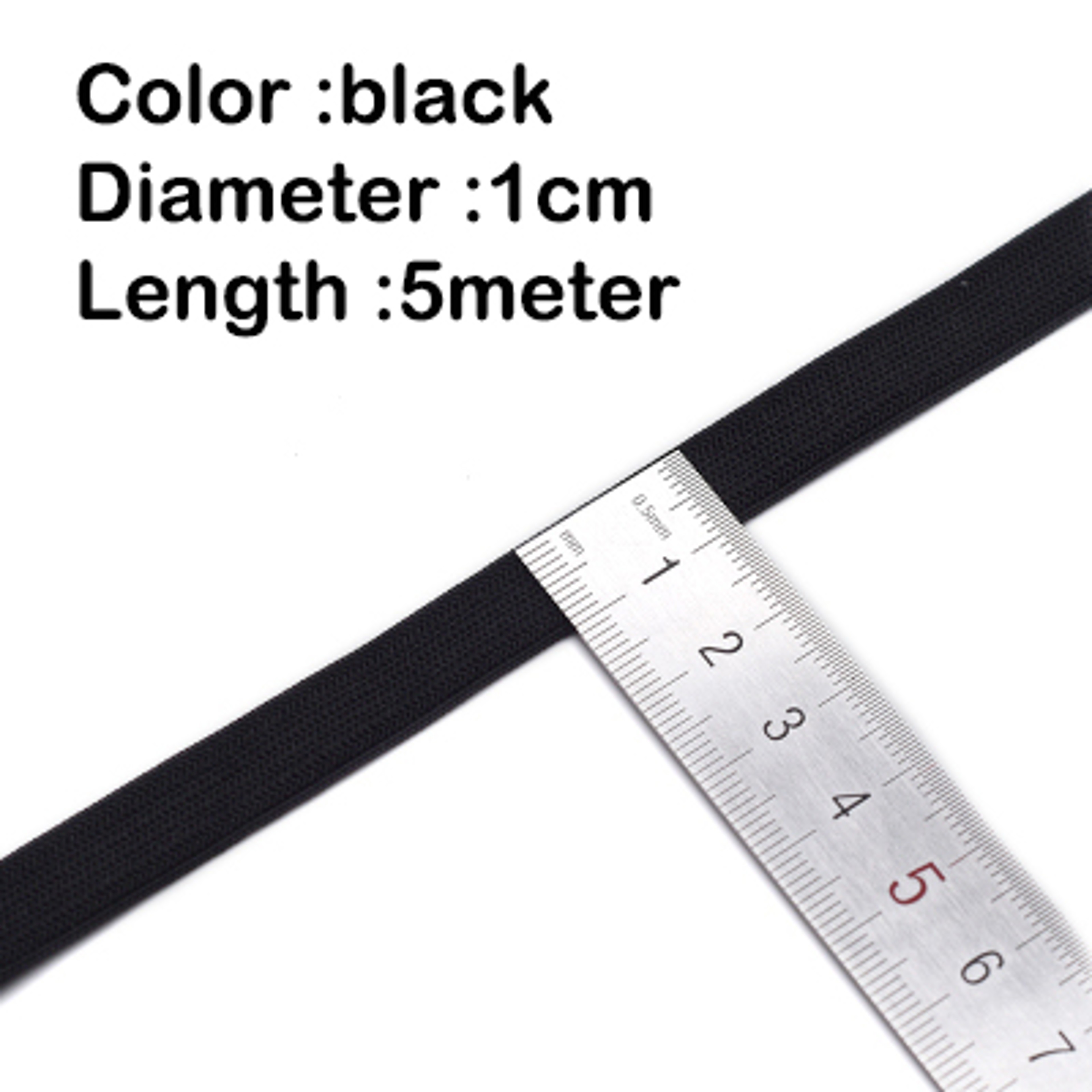 5M Knit Elastic Band For Sewing High Elasticity Heavy Stretch Waistband Elastic For DIY Garments Cr 6