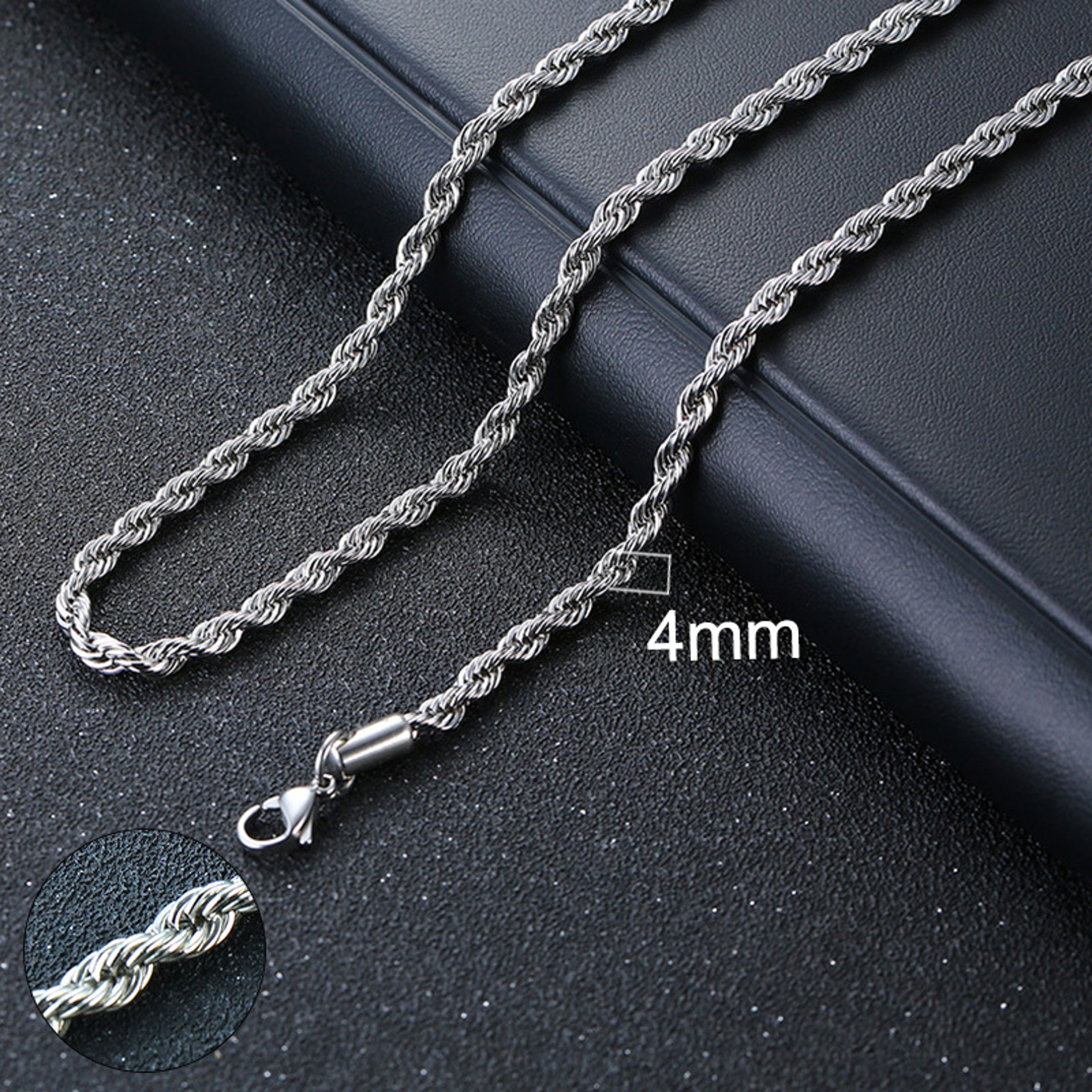 Basic Punk Cuban Chain Necklace for Men Women, Vintage Gold Solid Metal Curb Link Choker, Stainless Steel Jewelry – view 21