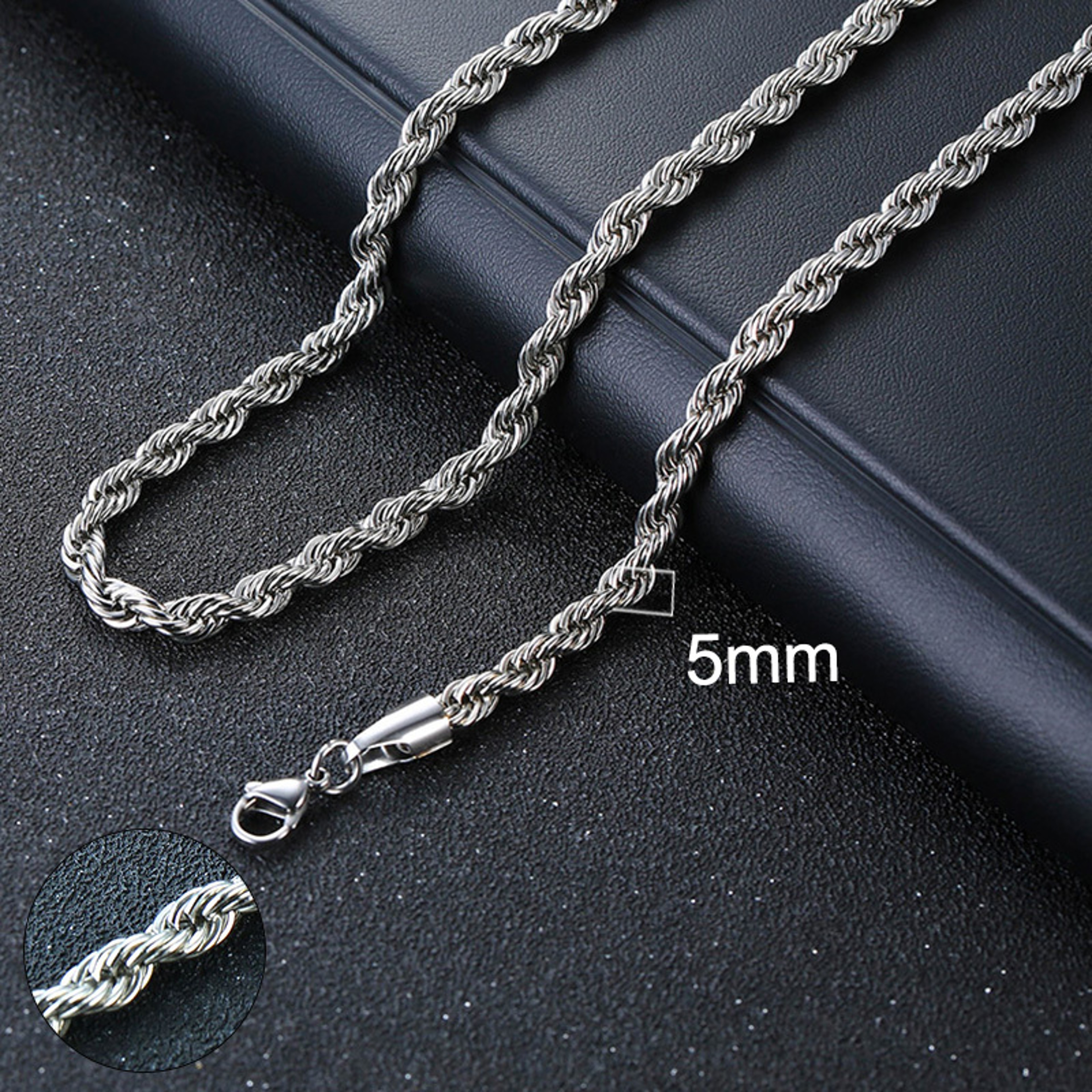 Basic Punk Cuban Chain Necklace for Men Women, Vintage Gold Solid Metal Curb Link Choker, Stainless Steel Jewelry – view 22