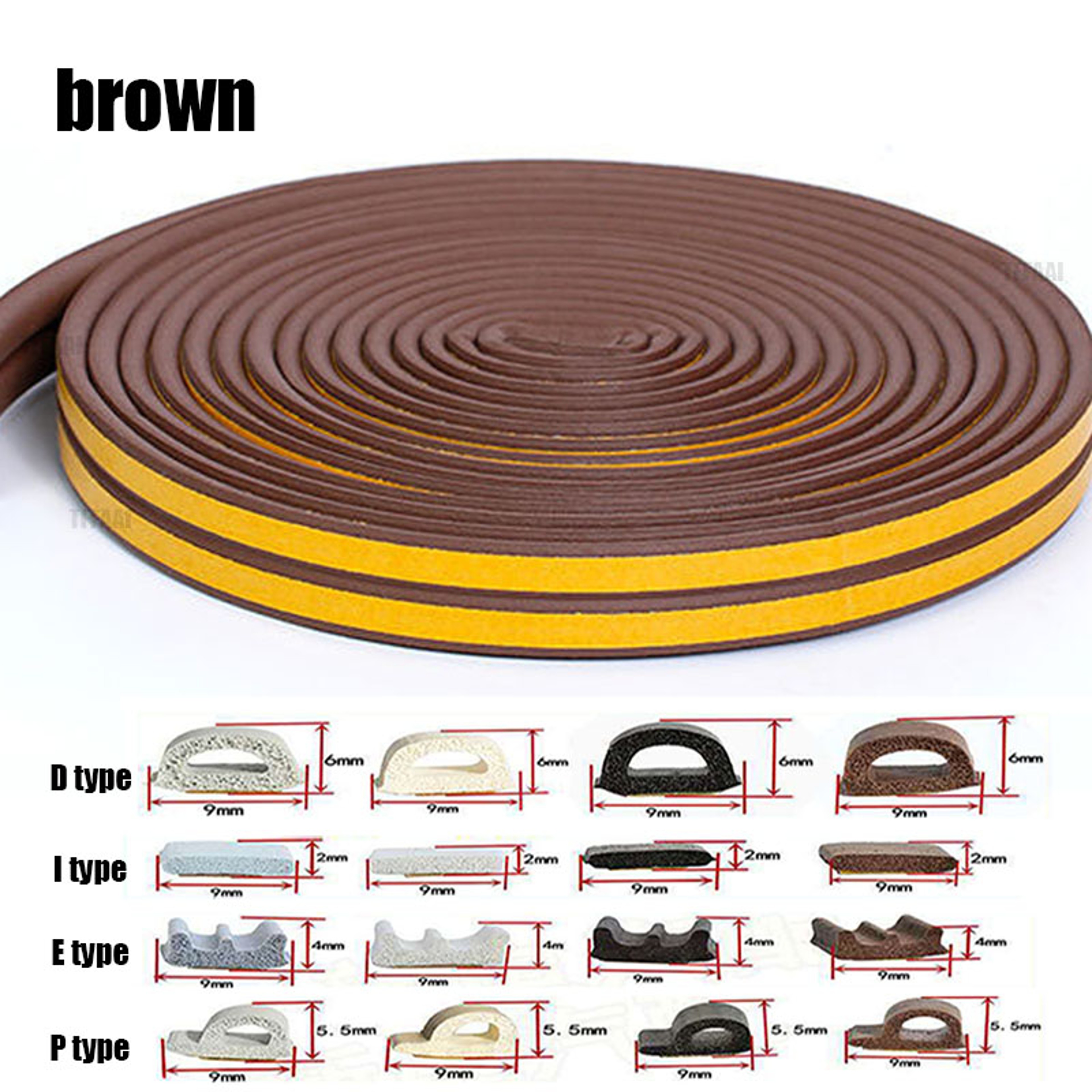 Self-Adhesive, Acoustic Foam Door Window Seal Strip, DIEP Rubber Weatherstrip for Insulation, Windproofing & Soundproof – view 8