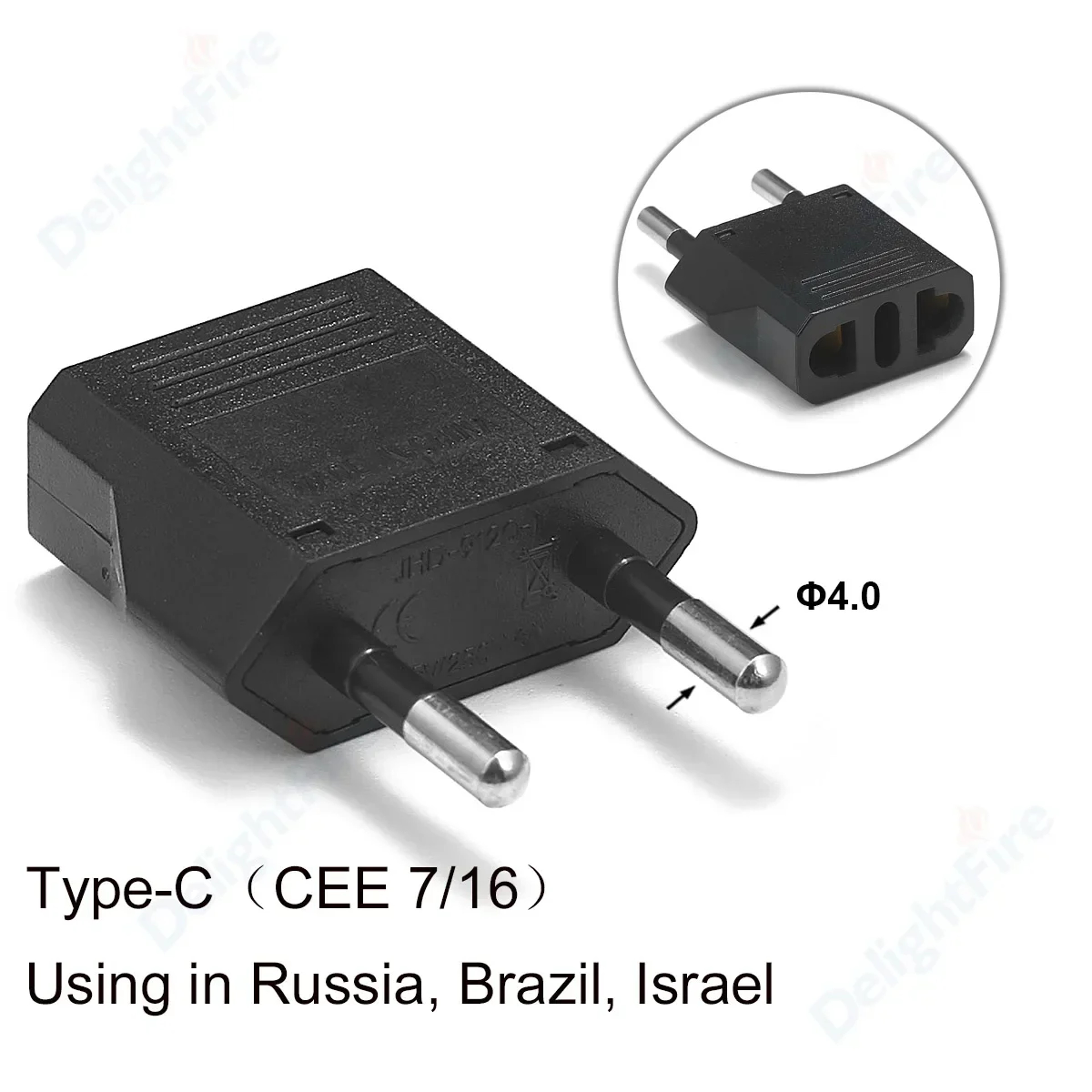 Plug Adapter, Travel Power Converter Euro Socket Electrical Outlet Charger for American to European Use – view 10