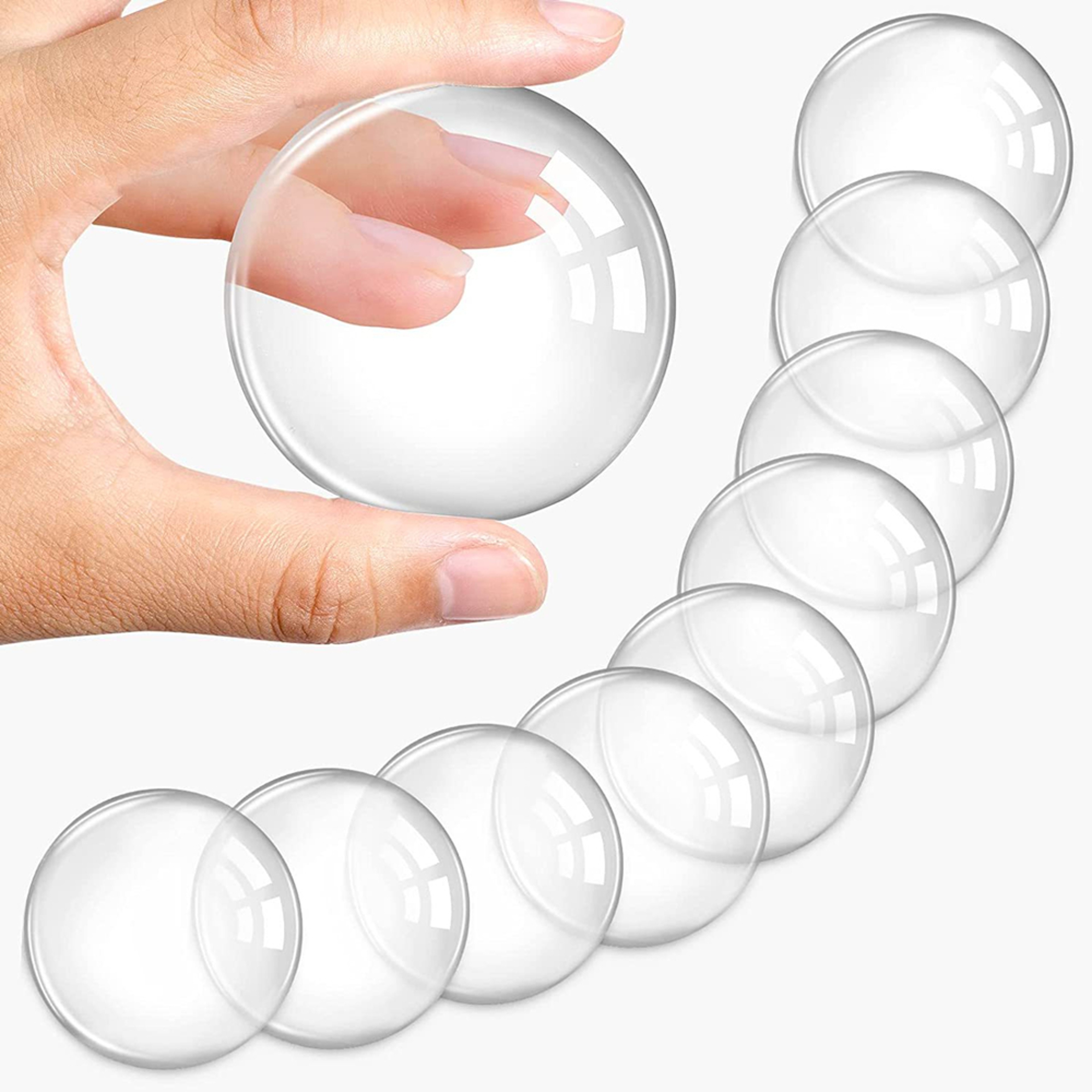 Self-Adhesive Round Transparent Silicone Door Stopper Wall Protector, Non-slip Muffler Plug for Handle Impact Protection – view 2