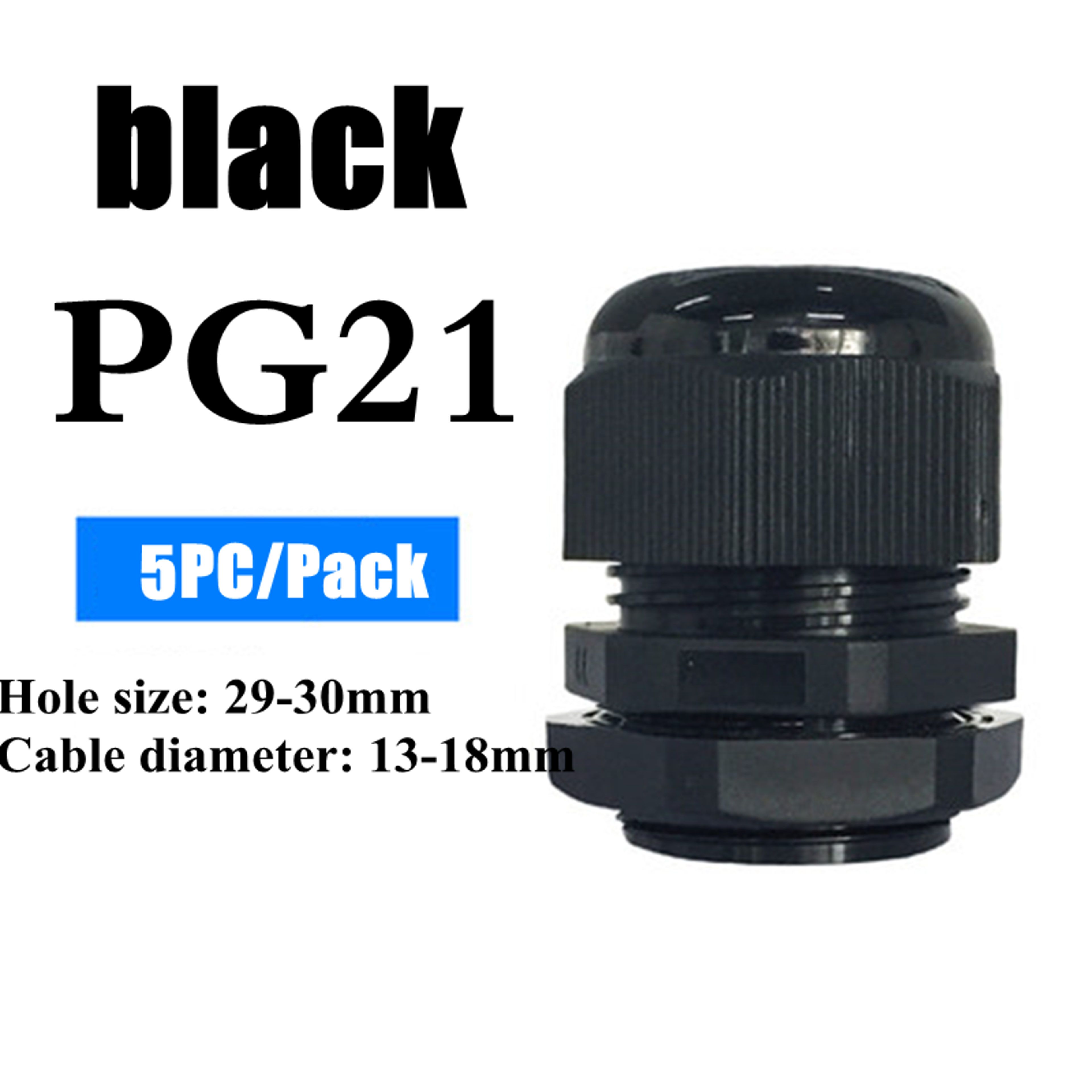 Waterproof Nylon Cable Gland Connector Joint, Cable Entry Fitting for Electrical Boxes, Panels, and Junction Enclosure – view 22