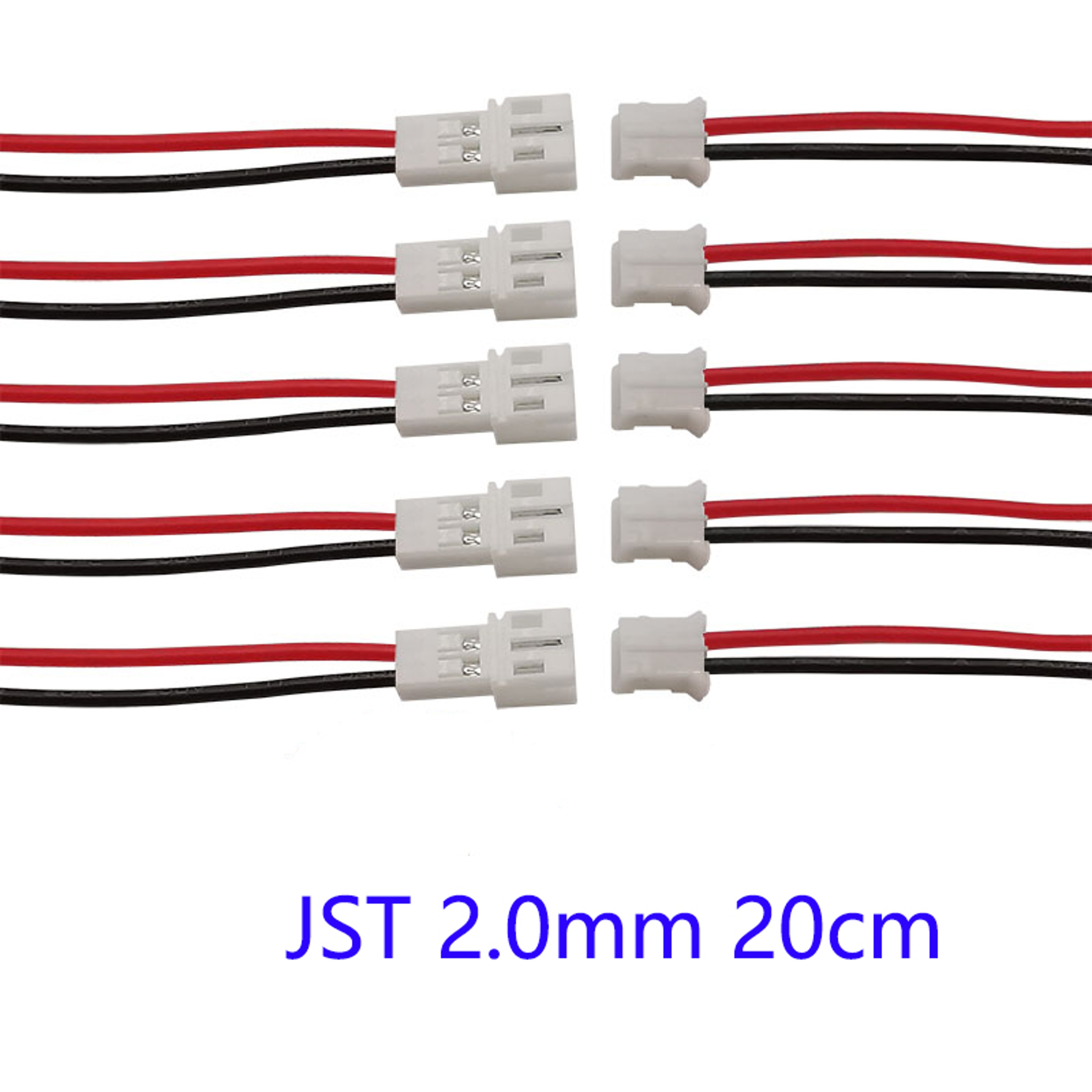 Mini JST 2 Pin Plug Jack Connector Cable Set, Male Female Electronic JST – view 8