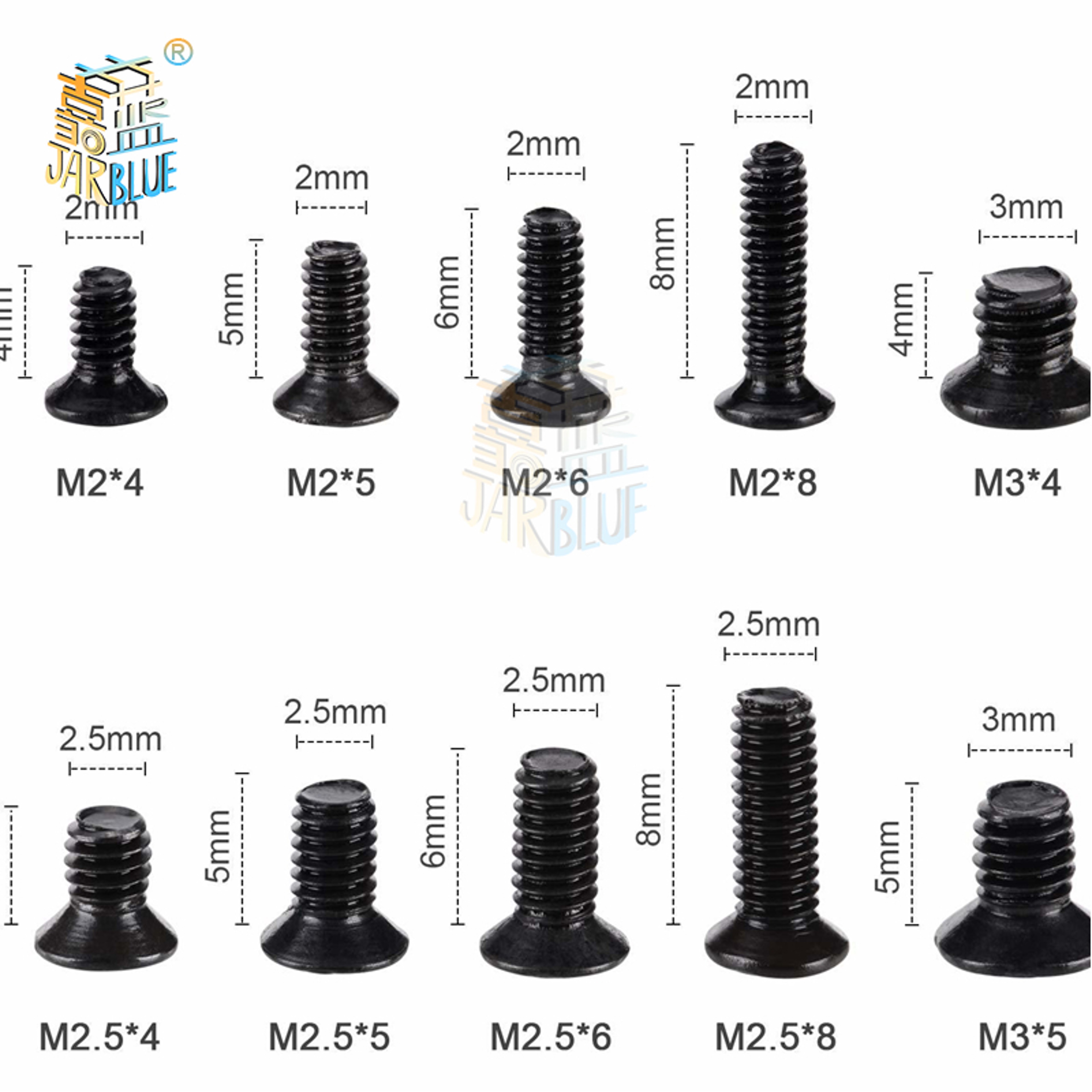 Laptop Notebook Screws Set, Flat Head Phillips Screws Kit for Small Computer & Electronics Repair – view 2