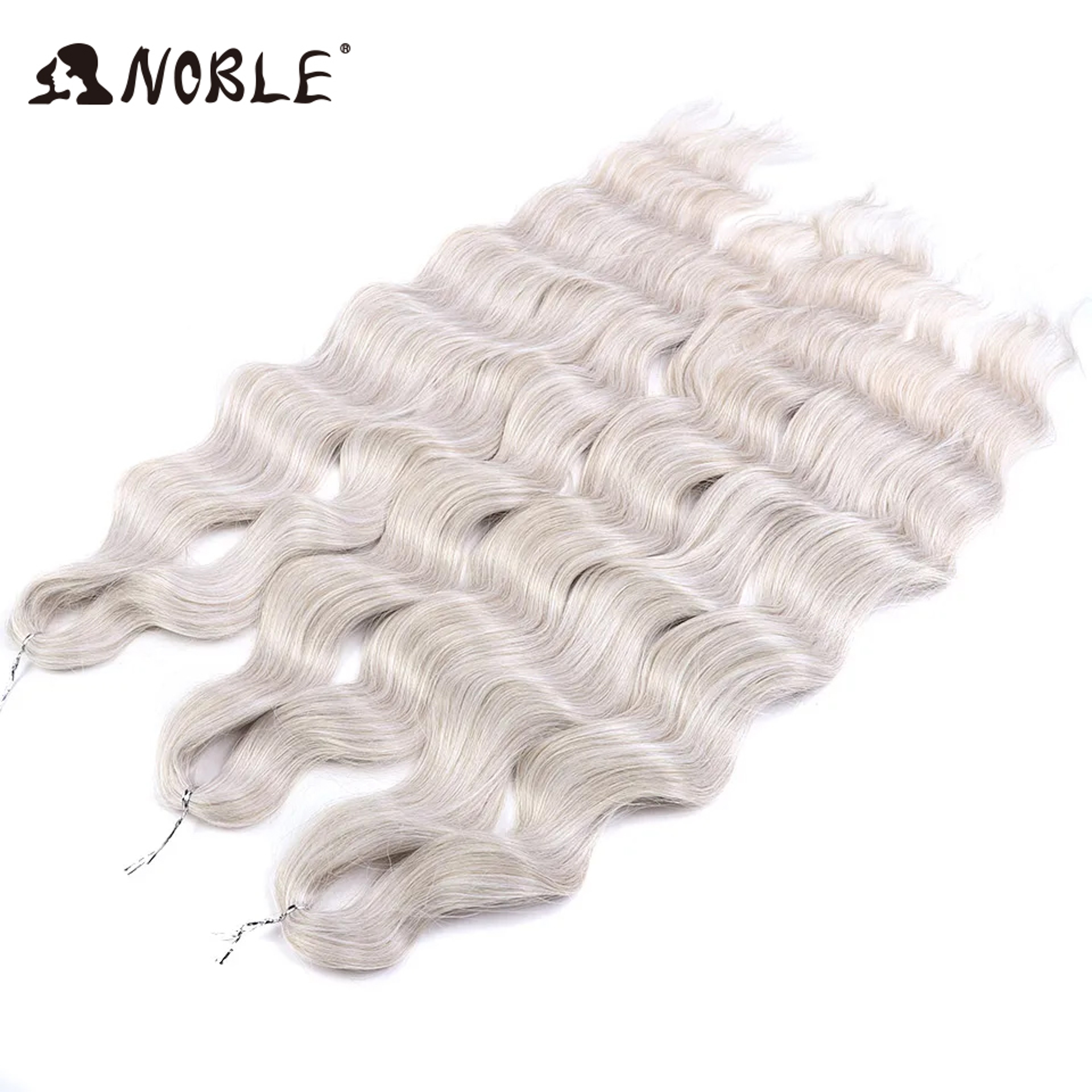 Noble Hair Synthetic Loose Deep Wave Braiding Hair Extensions Ombre Blonde Twist Crochet Curly Water Wave Braid – view 1