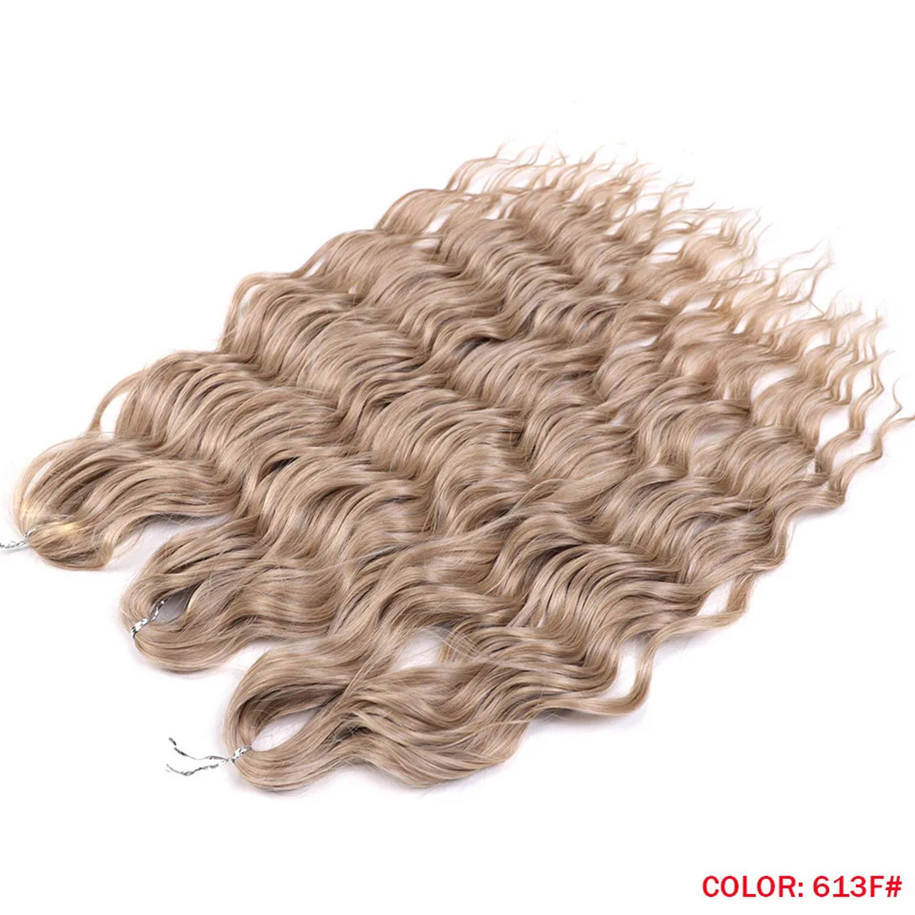 Noble Hair Synthetic Loose Deep Wave Braiding Hair Extensions Ombre Blonde Twist Crochet Curly Water Wave Braid – view 14
