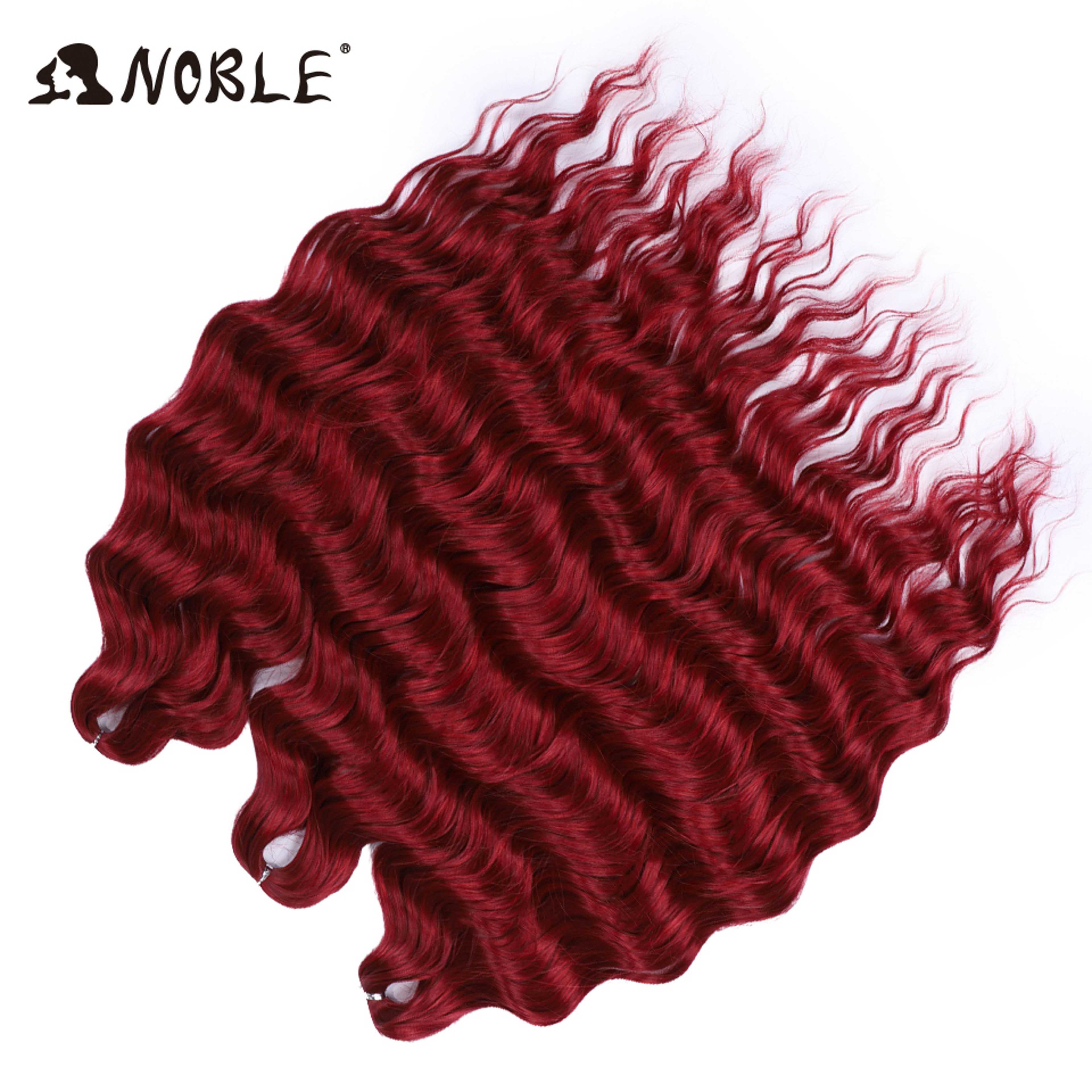 Noble Hair Synthetic Loose Deep Wave Braiding Hair Extensions Ombre Blonde Twist Crochet Curly Water Wave Braid – view 52