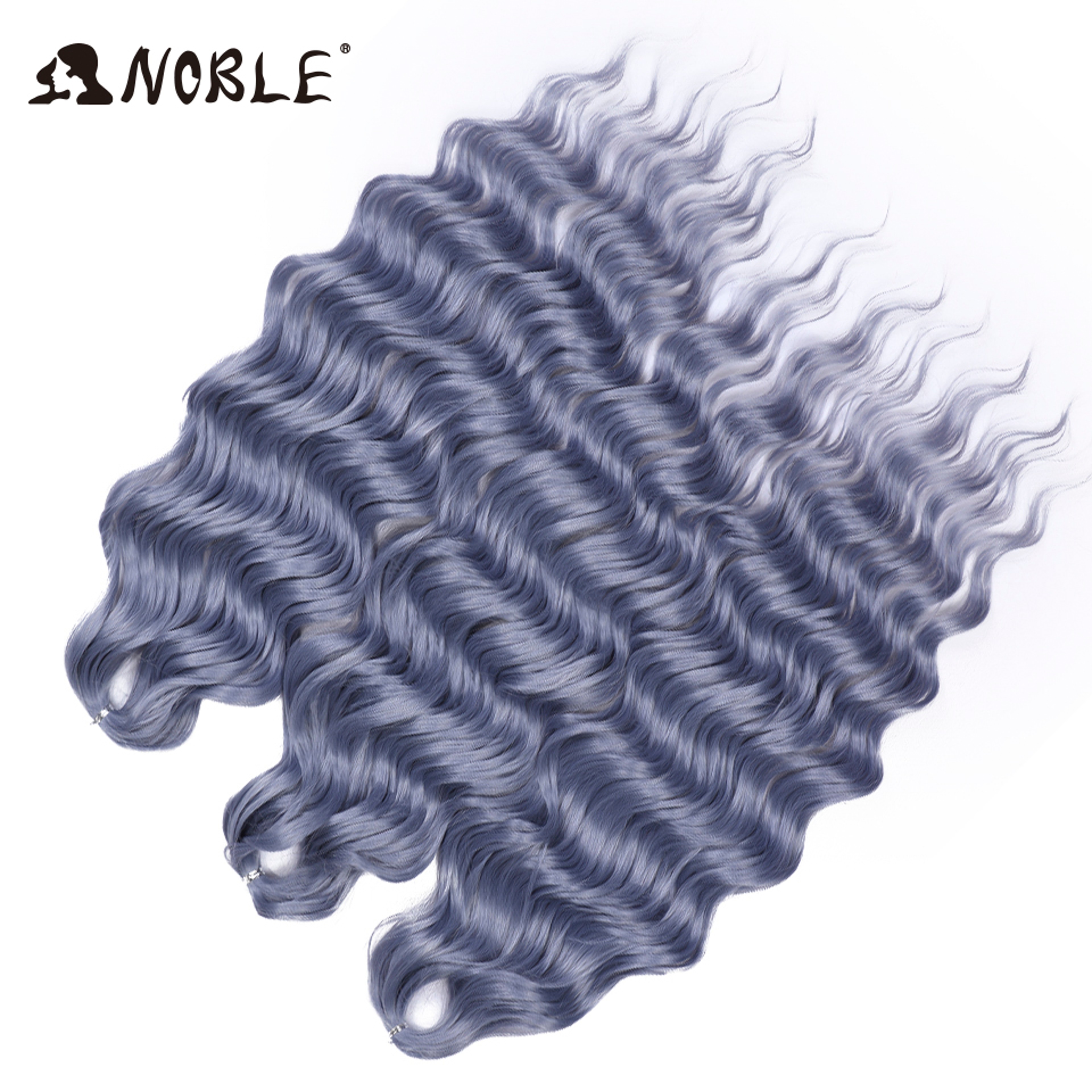 Noble Hair Synthetic Loose Deep Wave Braiding Hair Extensions Ombre Blonde Twist Crochet Curly Water Wave Braid – view 54