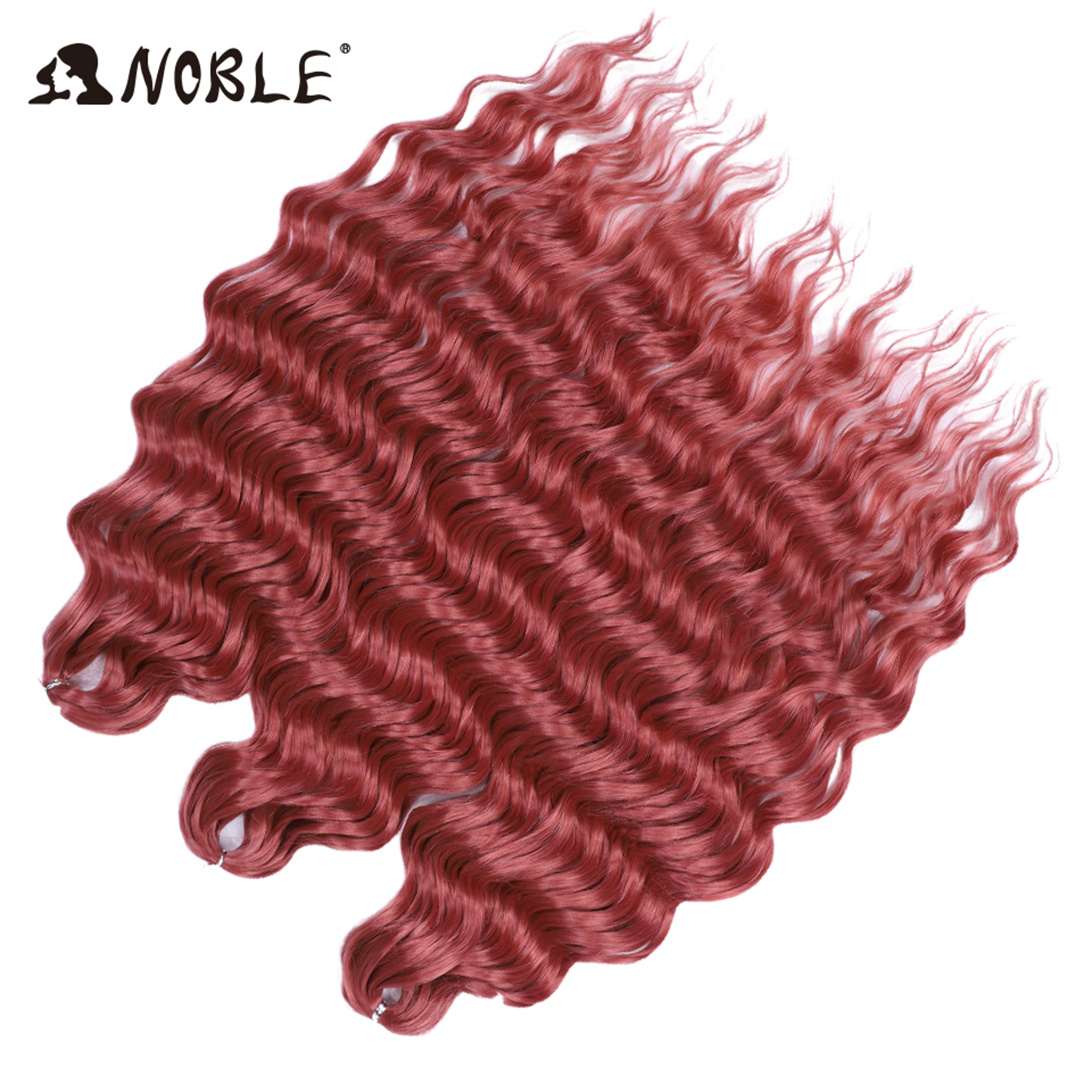 Noble Hair Synthetic Loose Deep Wave Braiding Hair Extensions Ombre Blonde Twist Crochet Curly Water Wave Braid – view 57