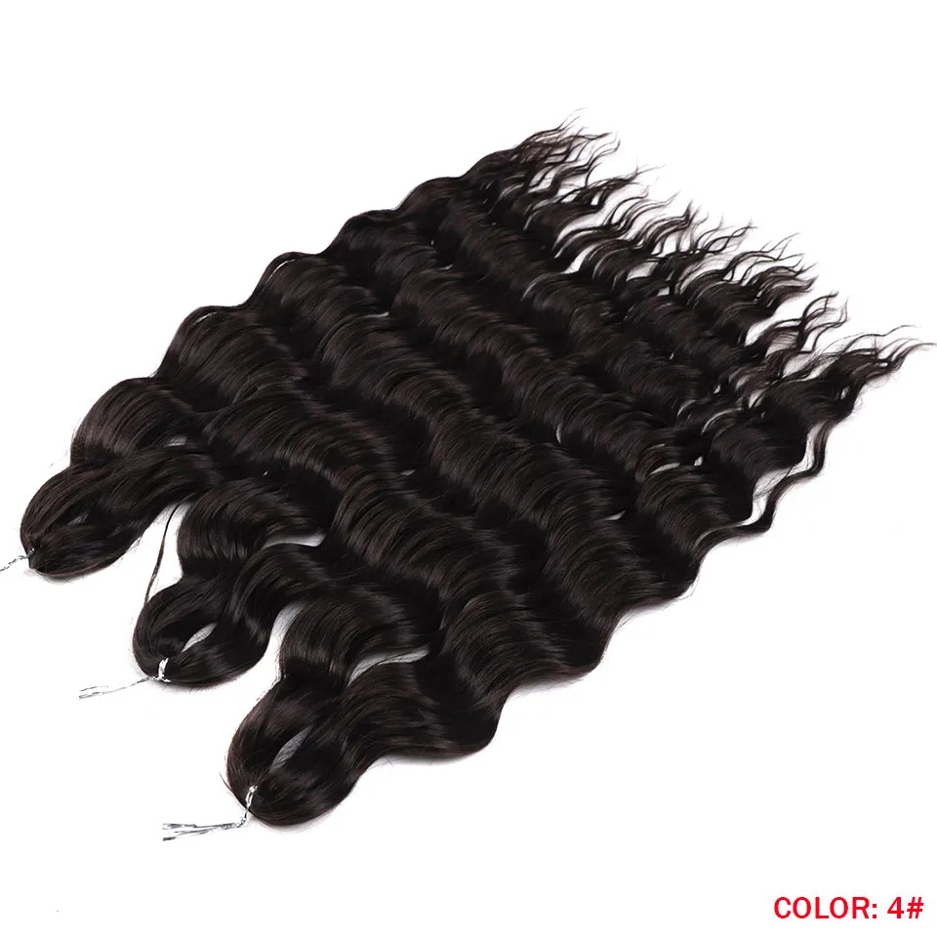 Noble Hair Synthetic Loose Deep Wave Braiding Hair Extensions Ombre Blonde Twist Crochet Curly Water Wave Braid – view 69