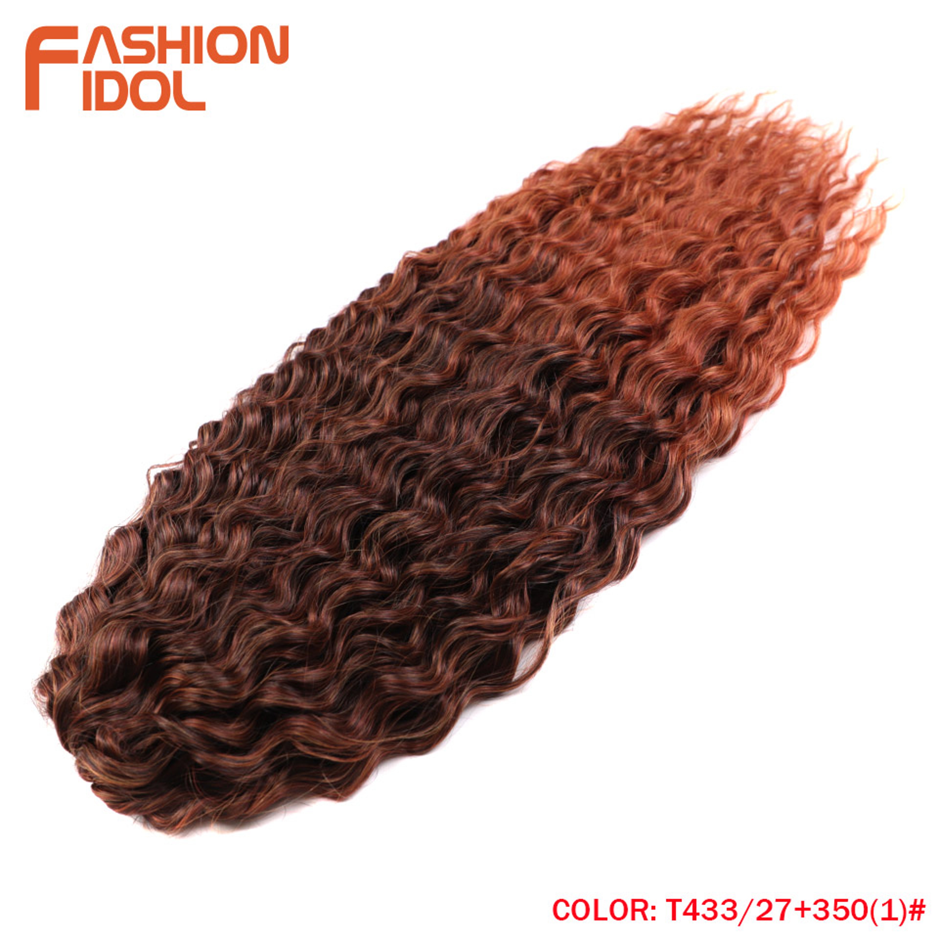 Ariel Hair Water Wave Crochet Braids, Synthetic Twist Curly Hair Ombre Blonde Brown Deep Wave Braiding Hair Extensions – view 32