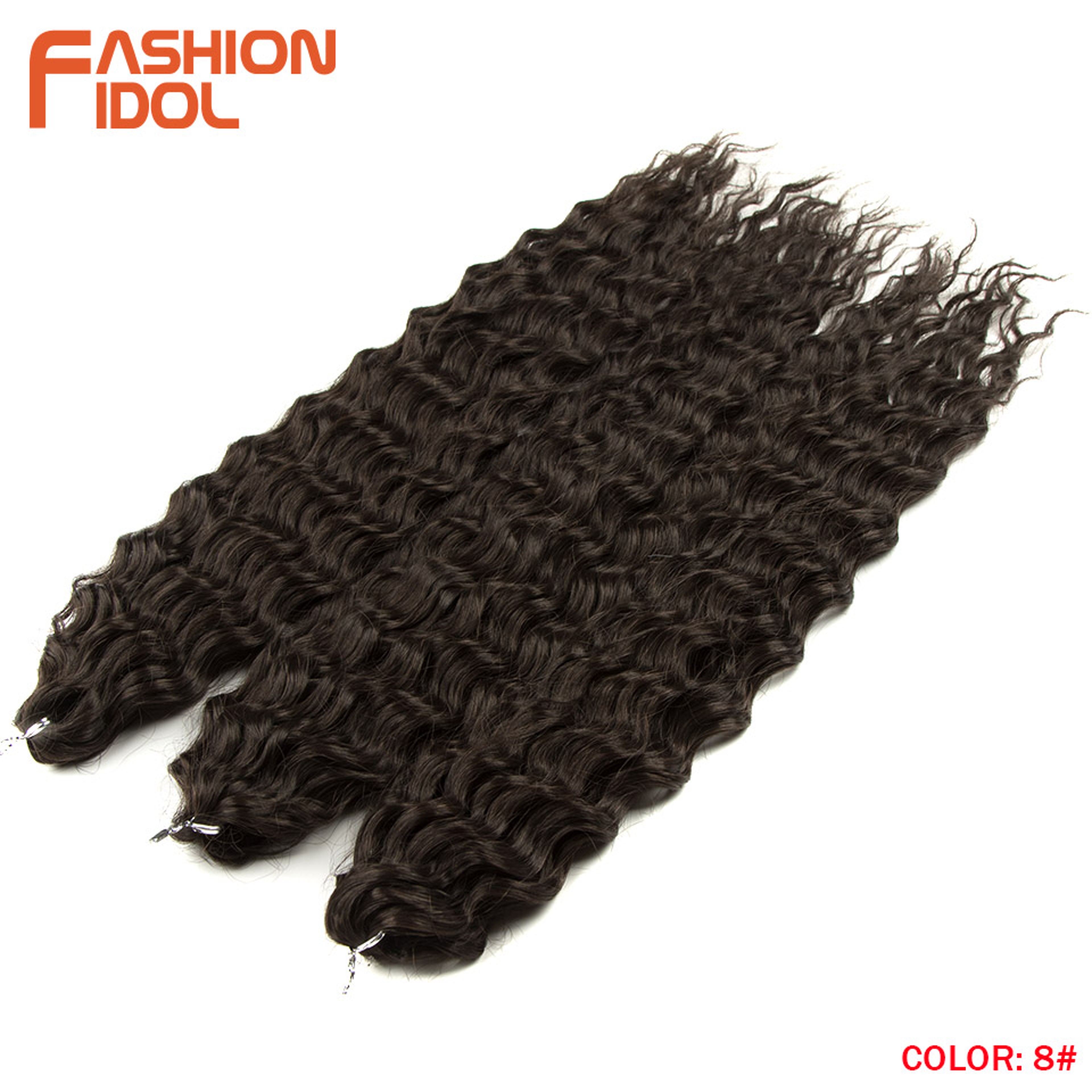 Ariel Hair Water Wave Crochet Braids, Synthetic Twist Curly Hair Ombre Blonde Brown Deep Wave Braiding Hair Extensions – view 45