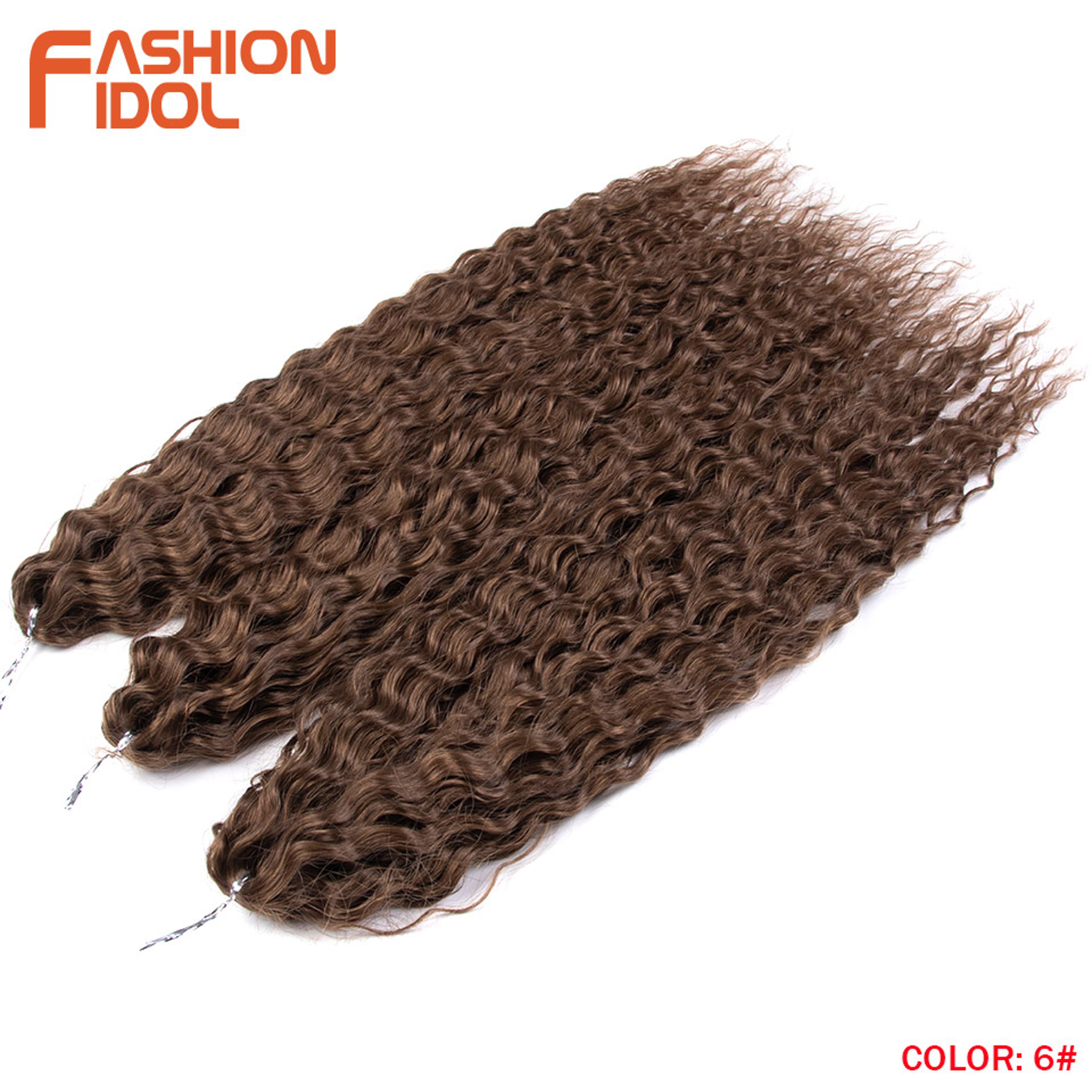Ariel Hair Water Wave Crochet Braids, Synthetic Twist Curly Hair Ombre Blonde Brown Deep Wave Braiding Hair Extensions – view 50