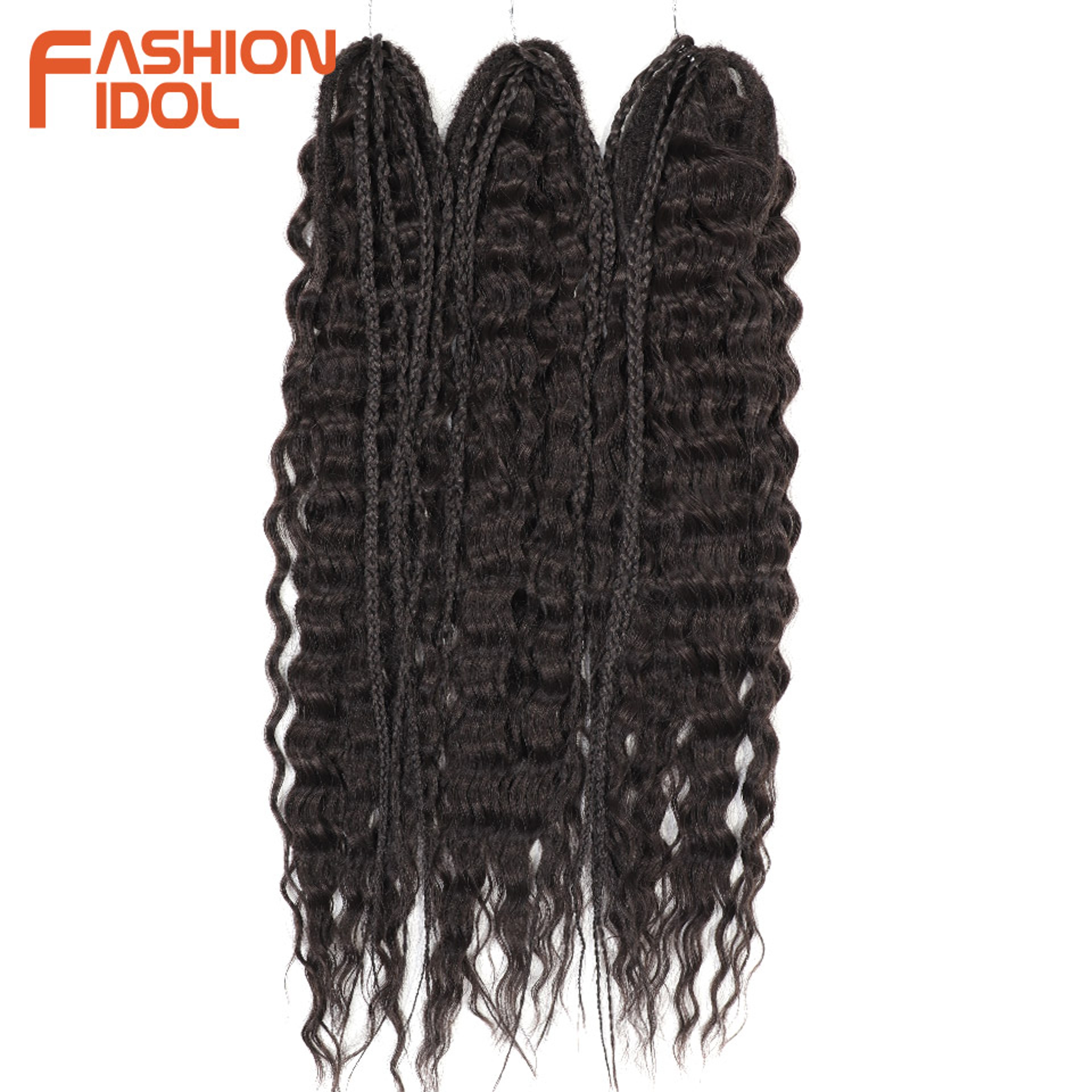 Ariel Hair Water Wave Crochet Braids, Synthetic Twist Curly Hair Ombre Blonde Brown Deep Wave Braiding Hair Extensions – view 67