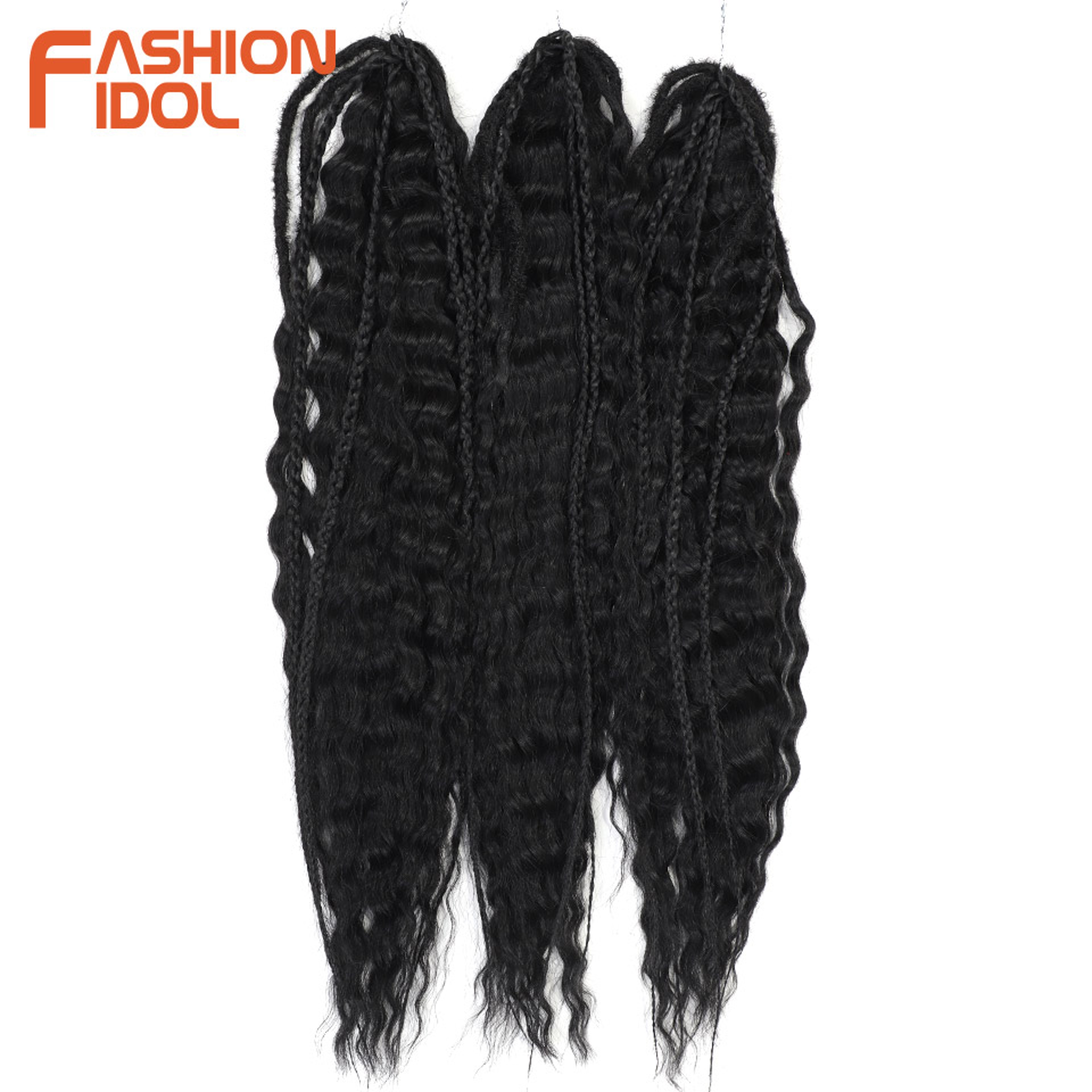 Ariel Hair Water Wave Crochet Braids, Synthetic Twist Curly Hair Ombre Blonde Brown Deep Wave Braiding Hair Extensions – view 71