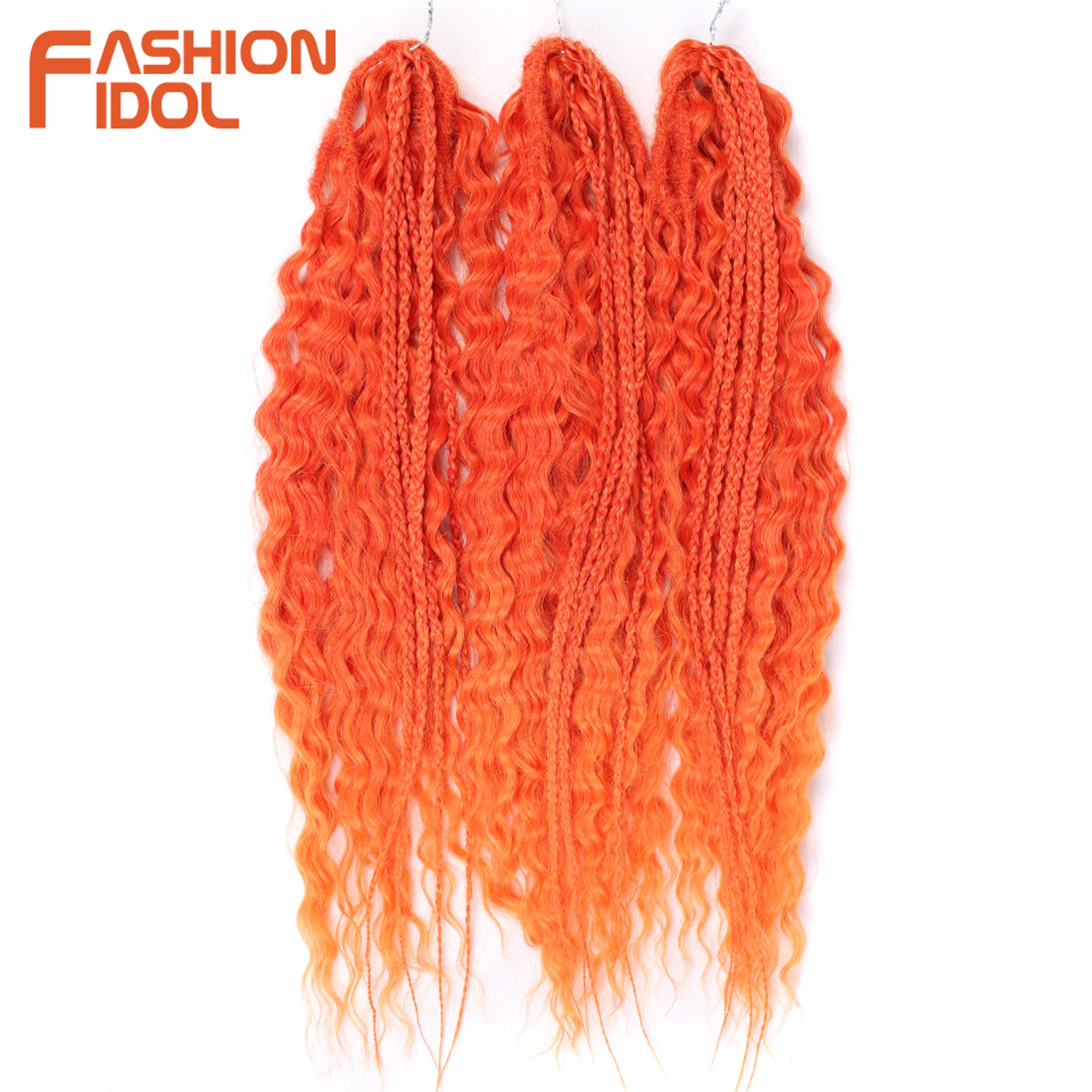 Ariel Hair Water Wave Crochet Braids, Synthetic Twist Curly Hair Ombre Blonde Brown Deep Wave Braiding Hair Extensions – view 78