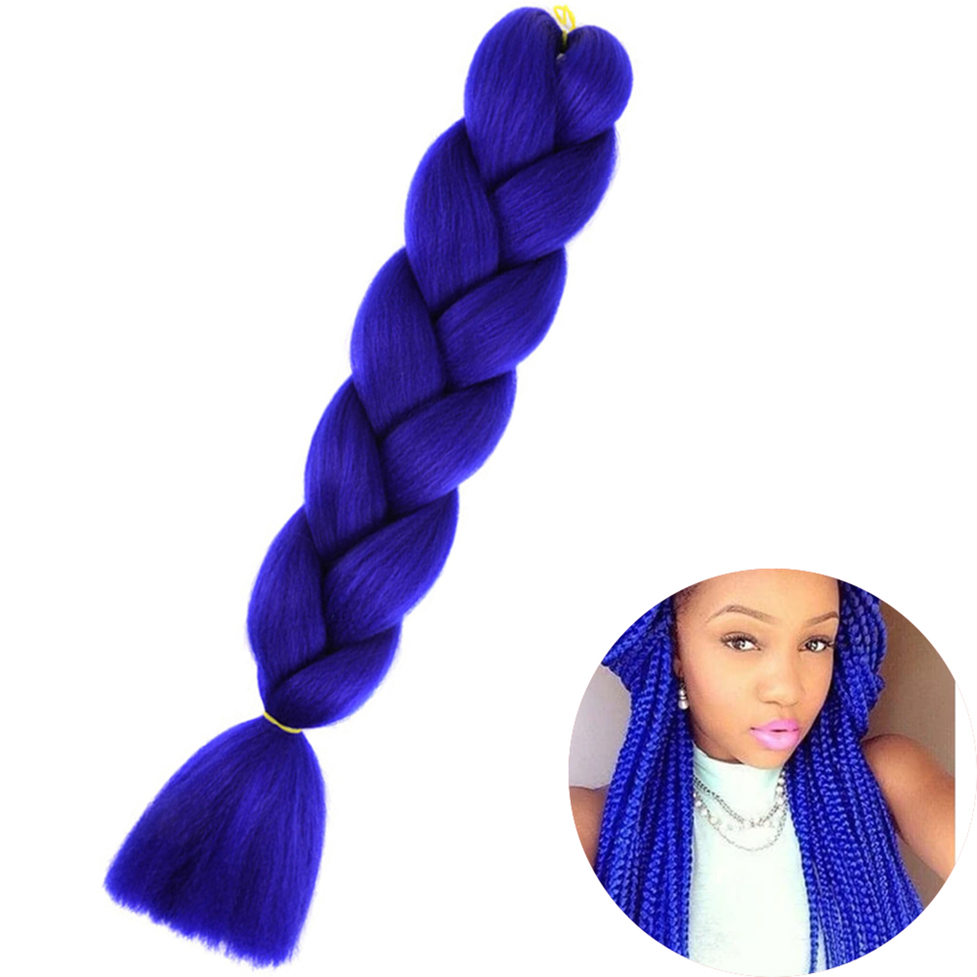 Jumbo Braid Hair Extensions, Ombre Kanekalon Synthetic Yaki Braids for Women, DIY Braiding Hair in Multiple Colors – view 16