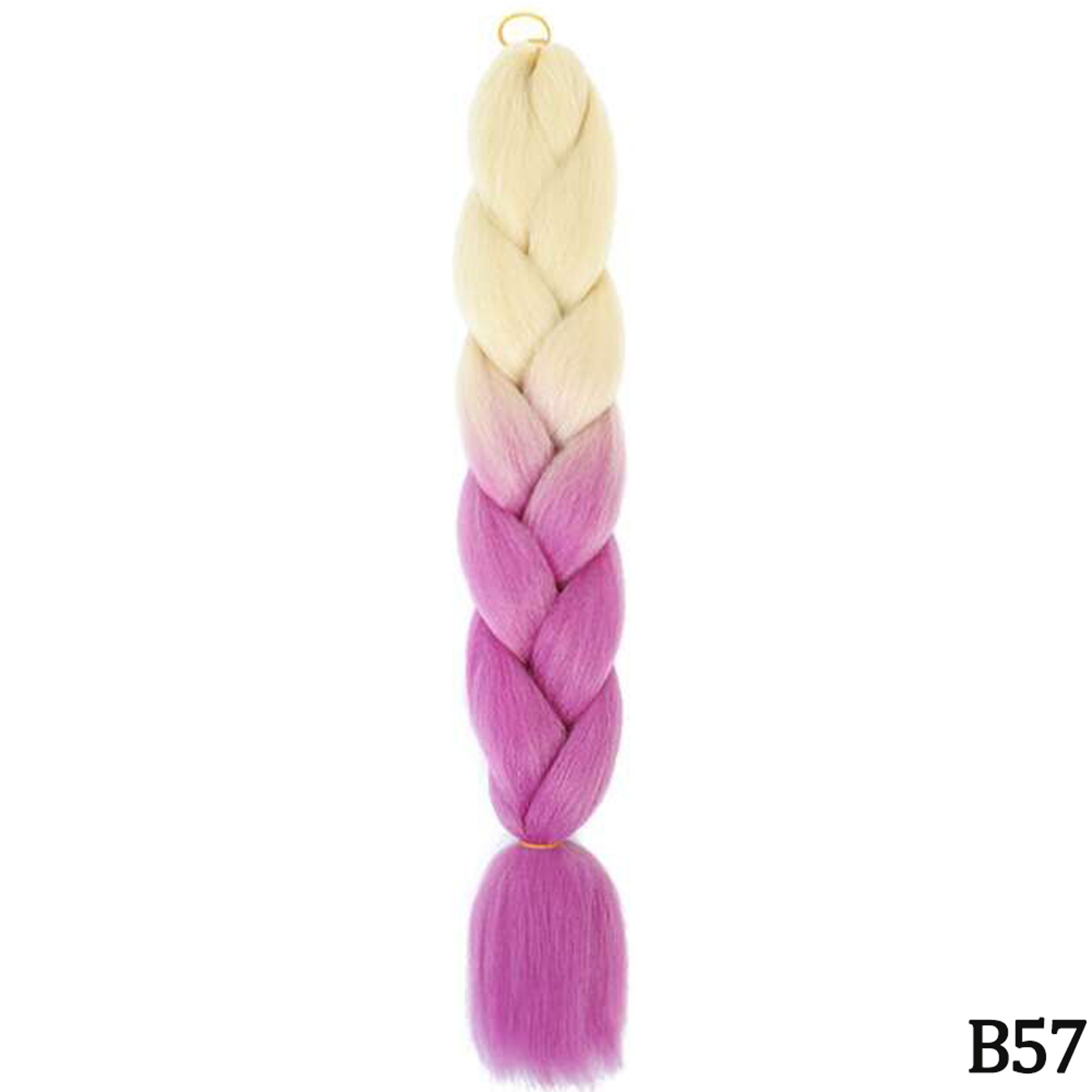 Jumbo Braid Hair Extensions, Ombre Kanekalon Synthetic Yaki Braids for Women, DIY Braiding Hair in Multiple Colors – view 99