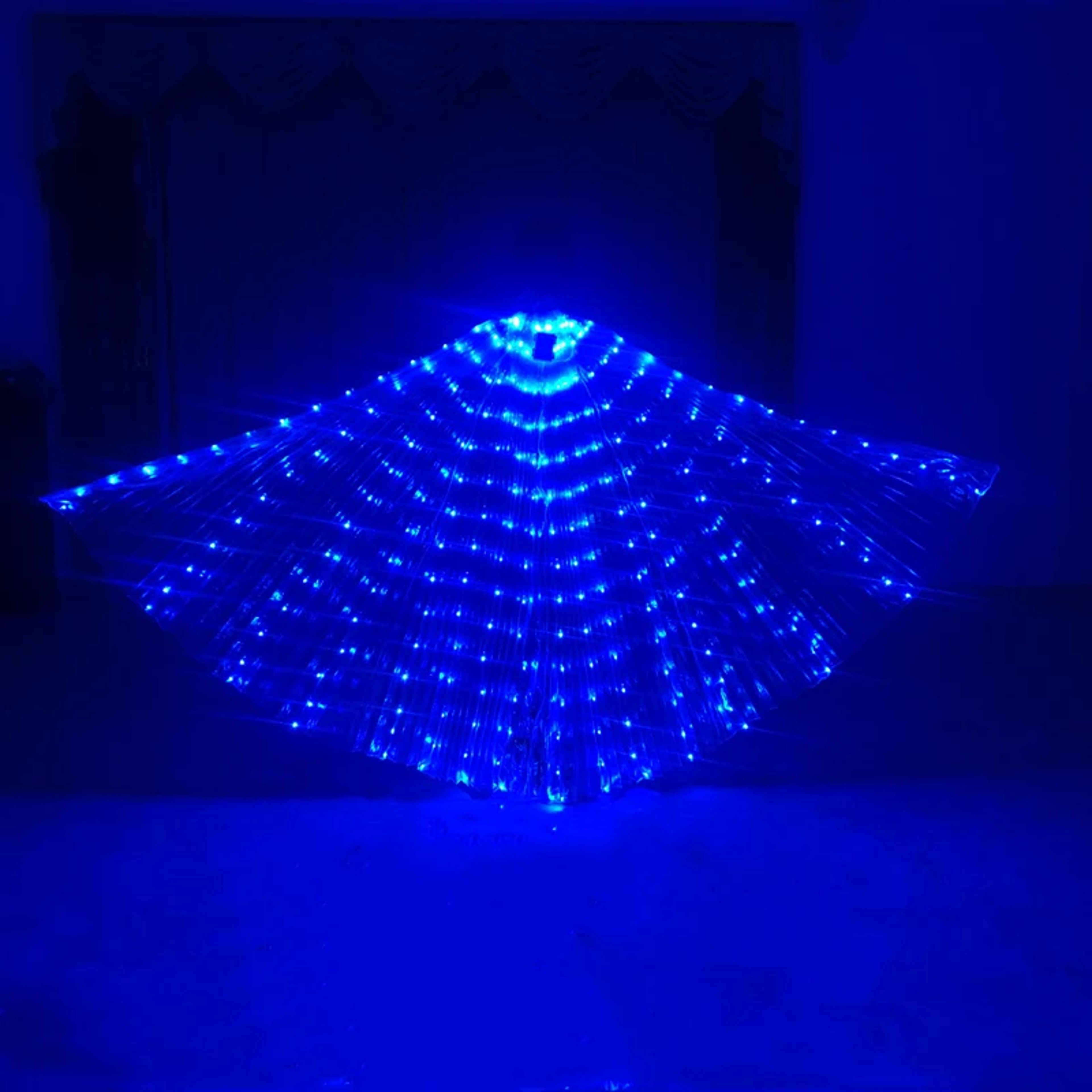 LED Wings Belly Dance Wings Isis Halloween Wing Prop, Shining LED Lamp Wings & Sticks, Costume Accessories for Adult – view 8