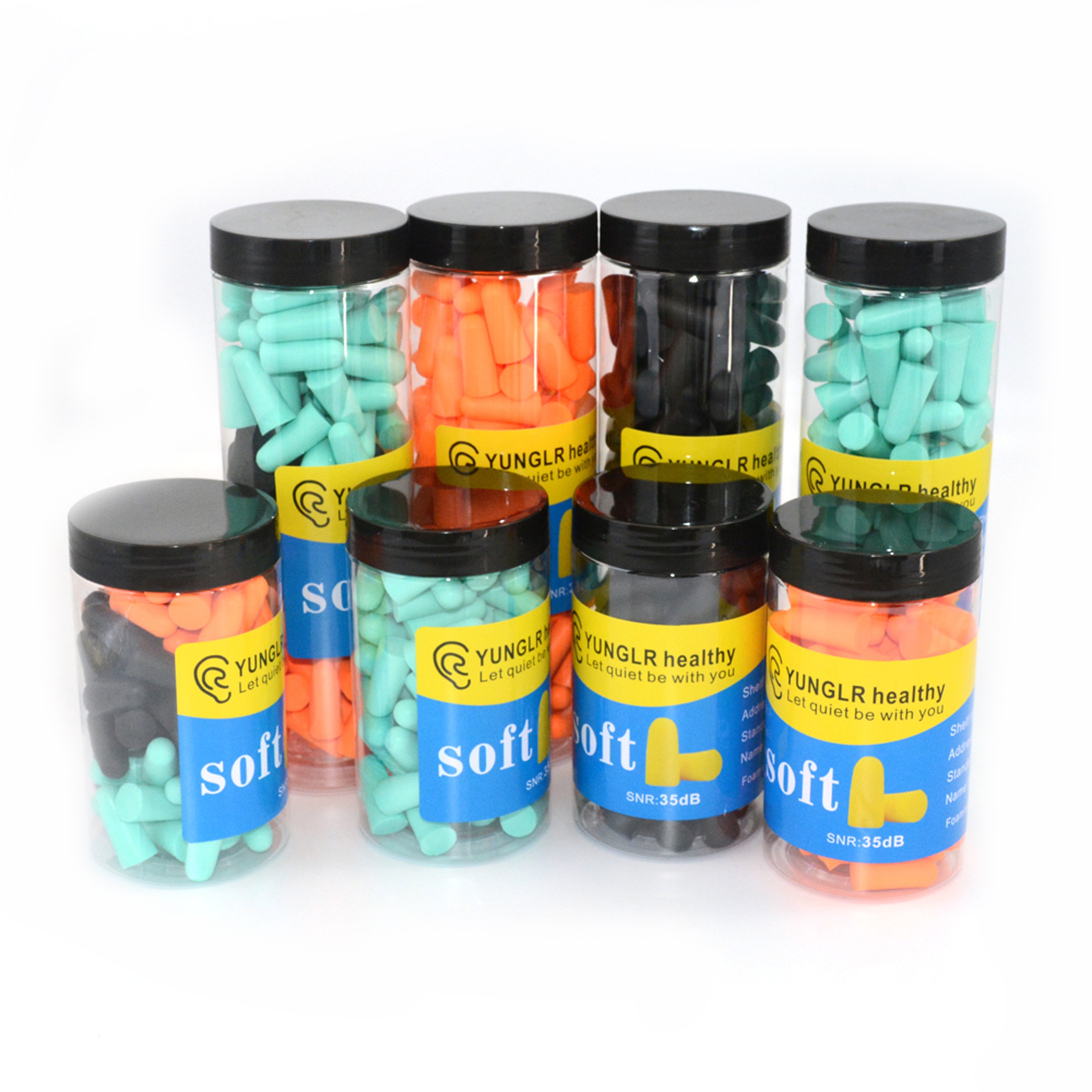 Soft Foam Earplugs For Sleeping Noise Reduction Sound Cancelling Travel Ear Plugs Protection AntiBr 0