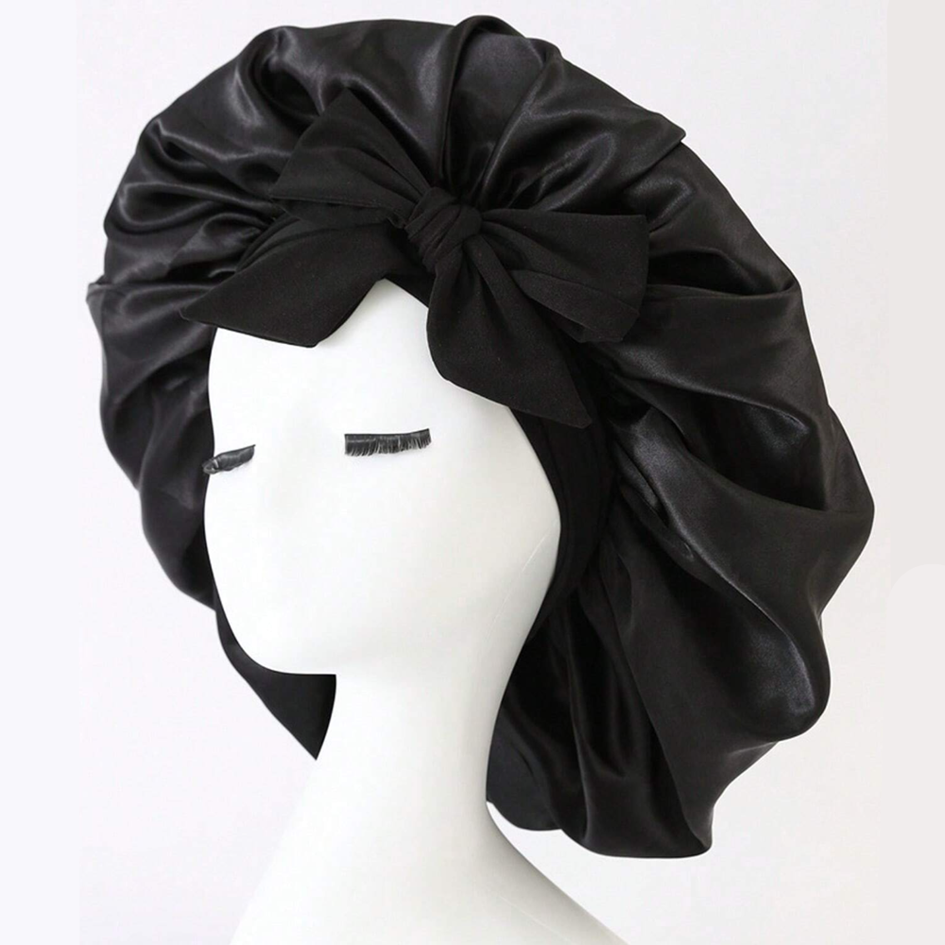 Satin Bonnet & Silk Sleep Set – Adjustable Bonnet for Sleeping with Tie Band, Hair Bonnet for Women & Men, Includes Eye – view 2