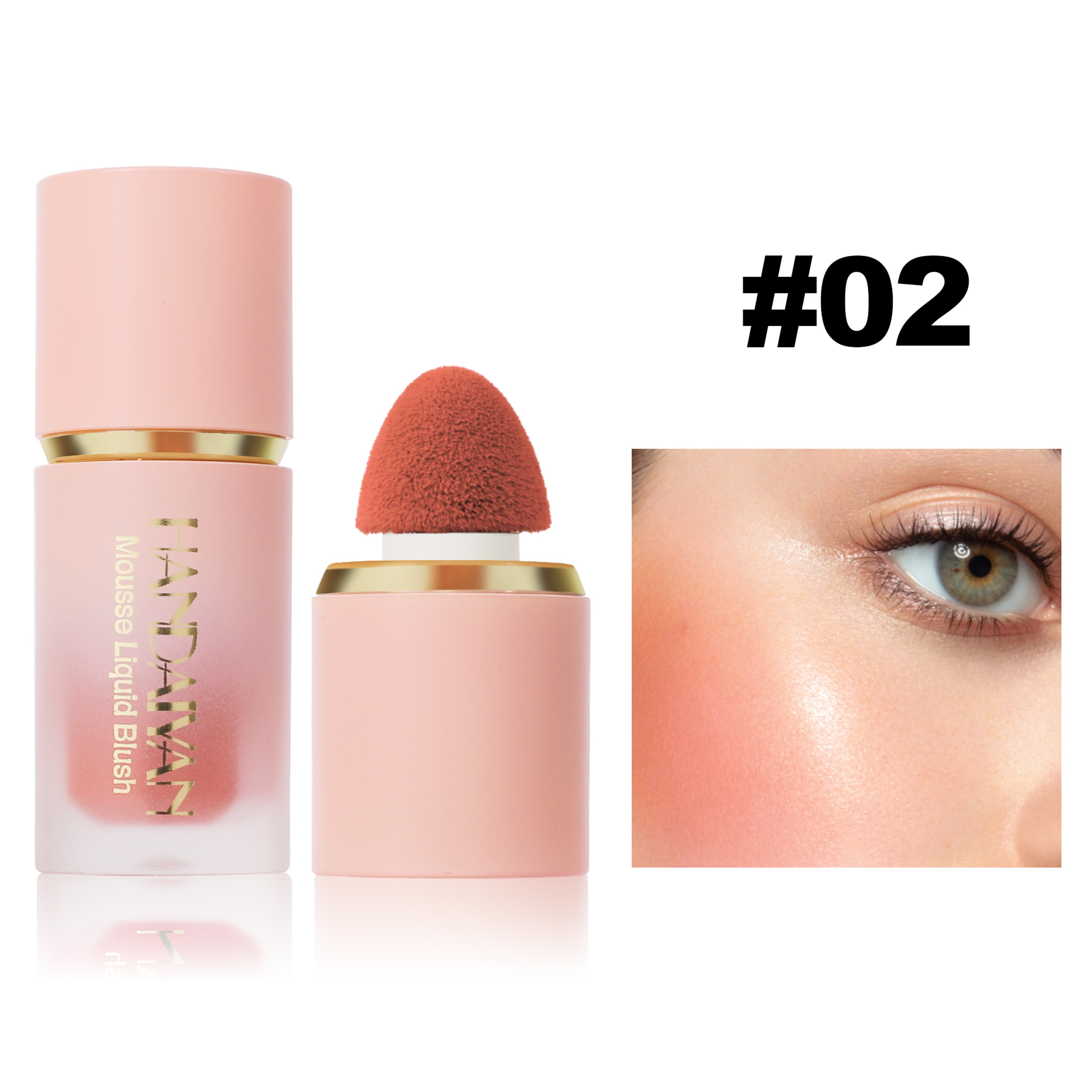 HANDAIYAN 6 Colour Matte Liquid Blush – Easy to Apply, Long-Lasting, Waterproof Blush with Sponge Brush Head – view 8