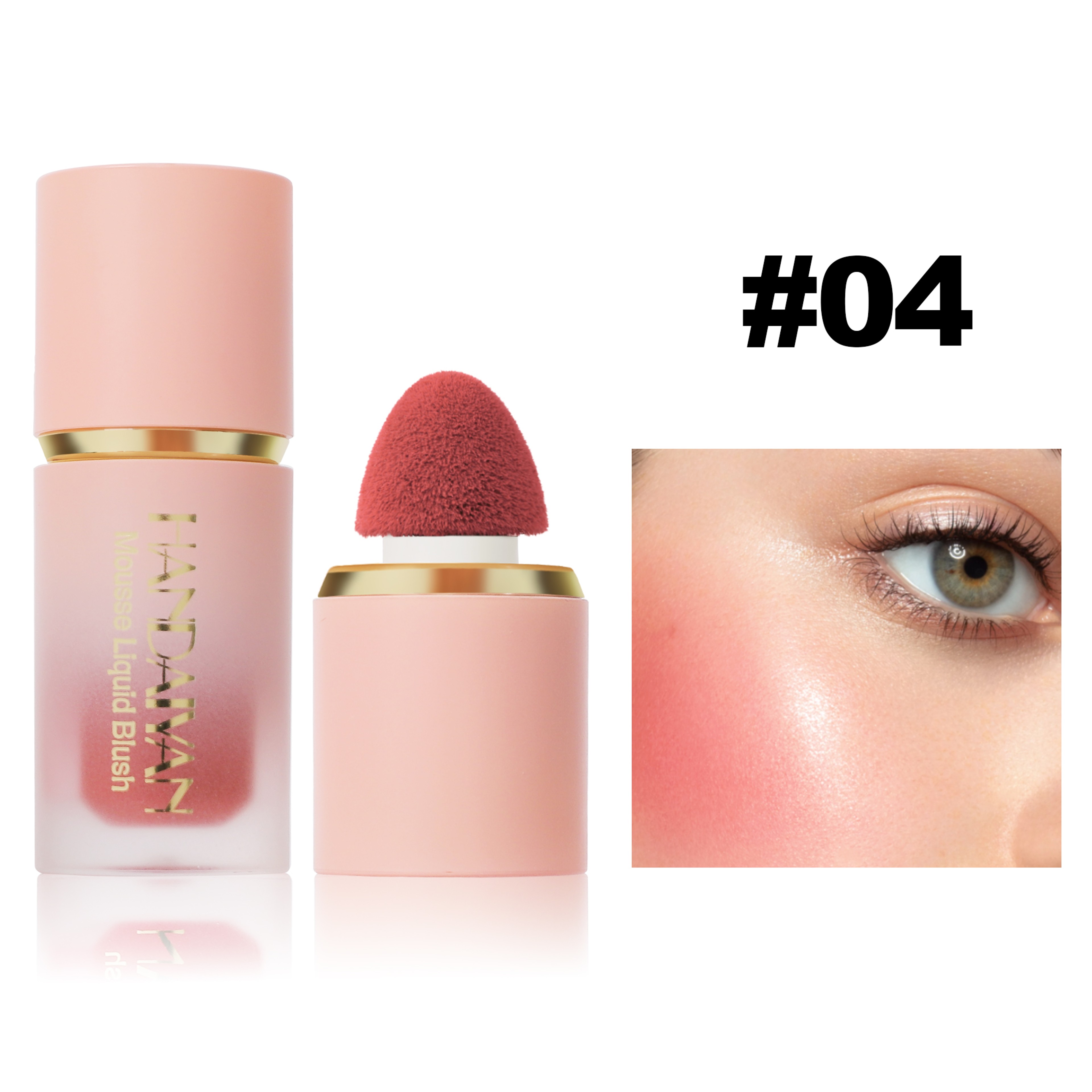 HANDAIYAN 6 Colour Matte Liquid Blush – Easy to Apply, Long-Lasting, Waterproof Blush with Sponge Brush Head – view 10