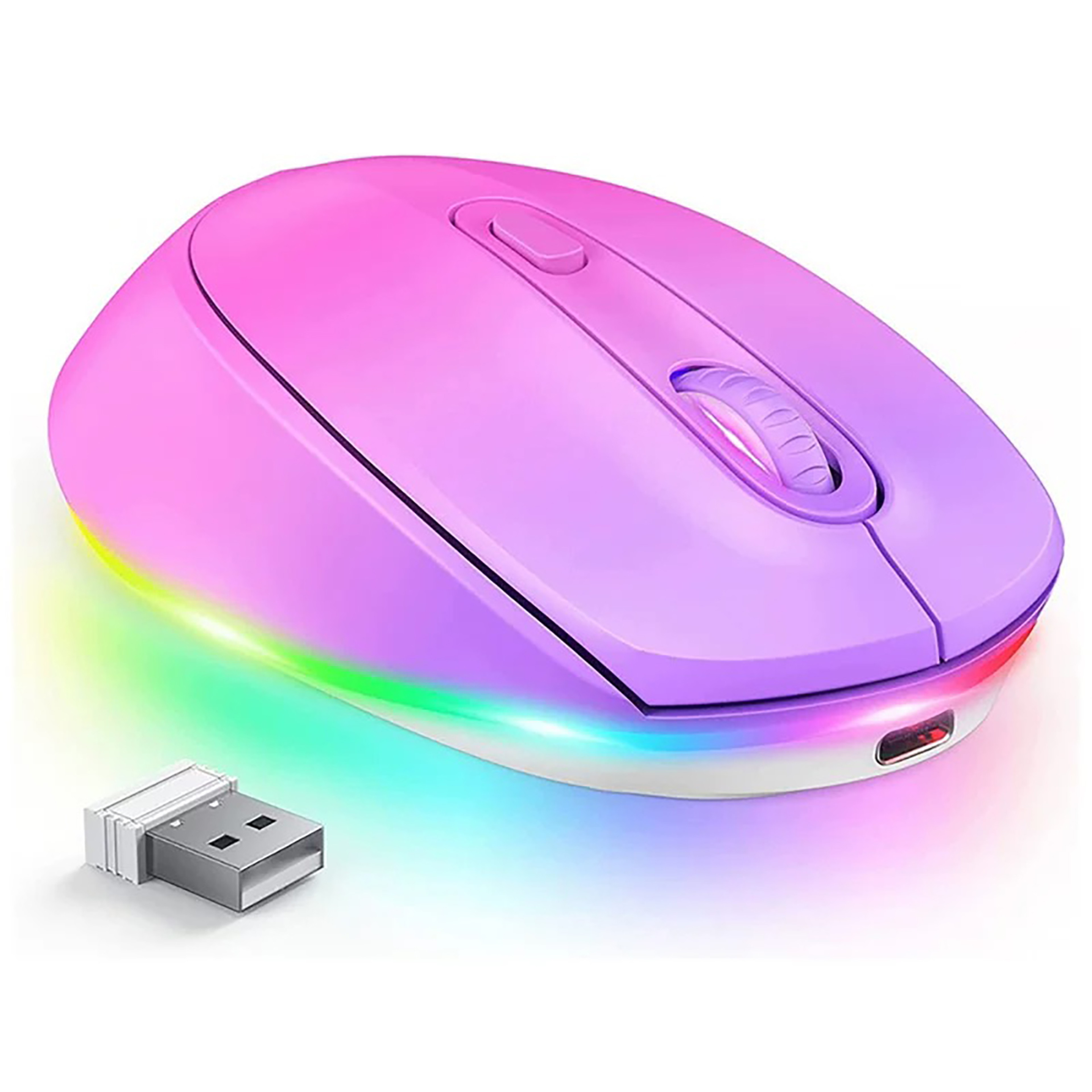 Rechargeable RGB Wireless Gaming Mouse, Quiet Click, Portable Ergonomic LED Mouse for Laptop, Office, Home Use – view 13
