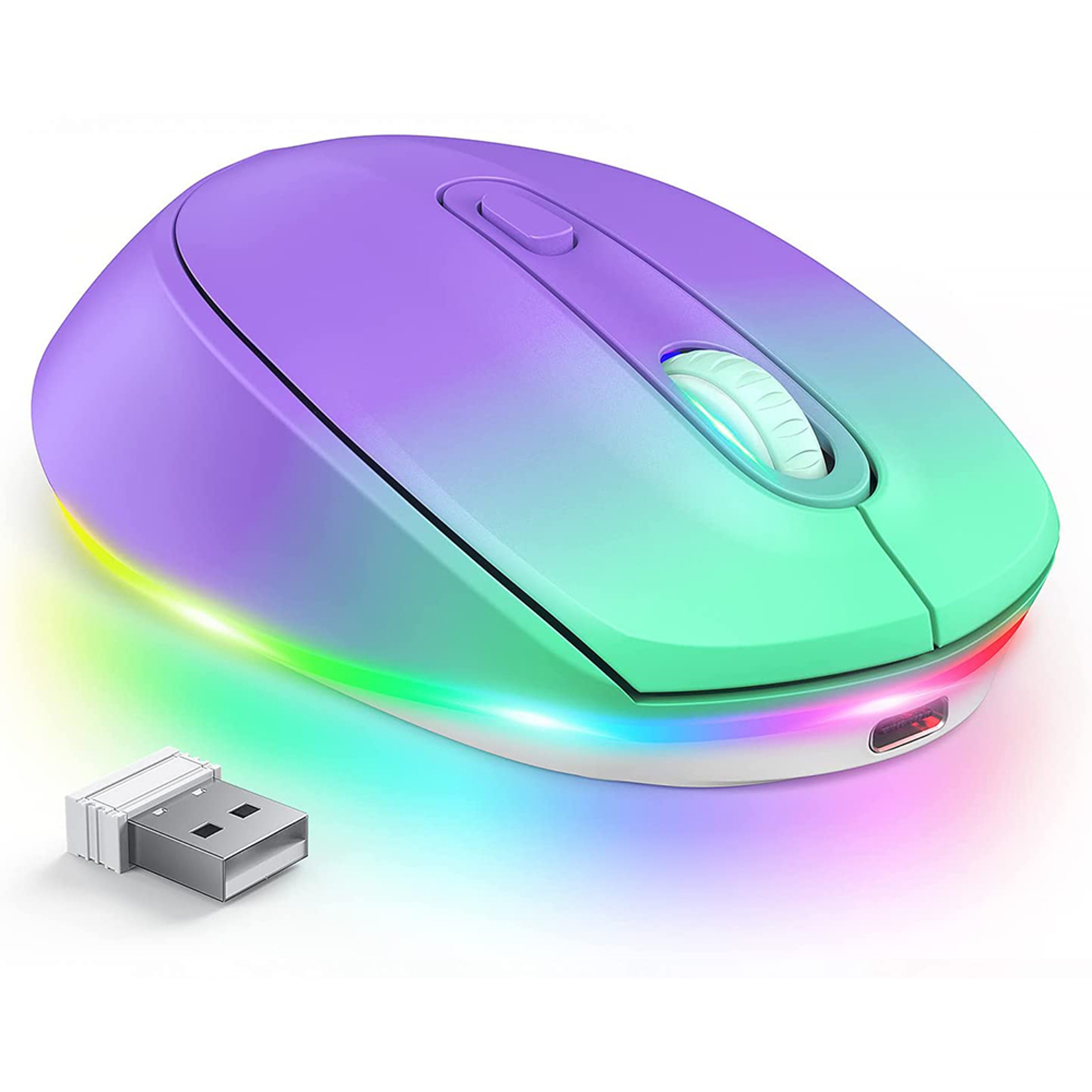 Rechargeable RGB Wireless Gaming Mouse, Quiet Click, Portable Ergonomic LED Mouse for Laptop, Office, Home Use – view 14