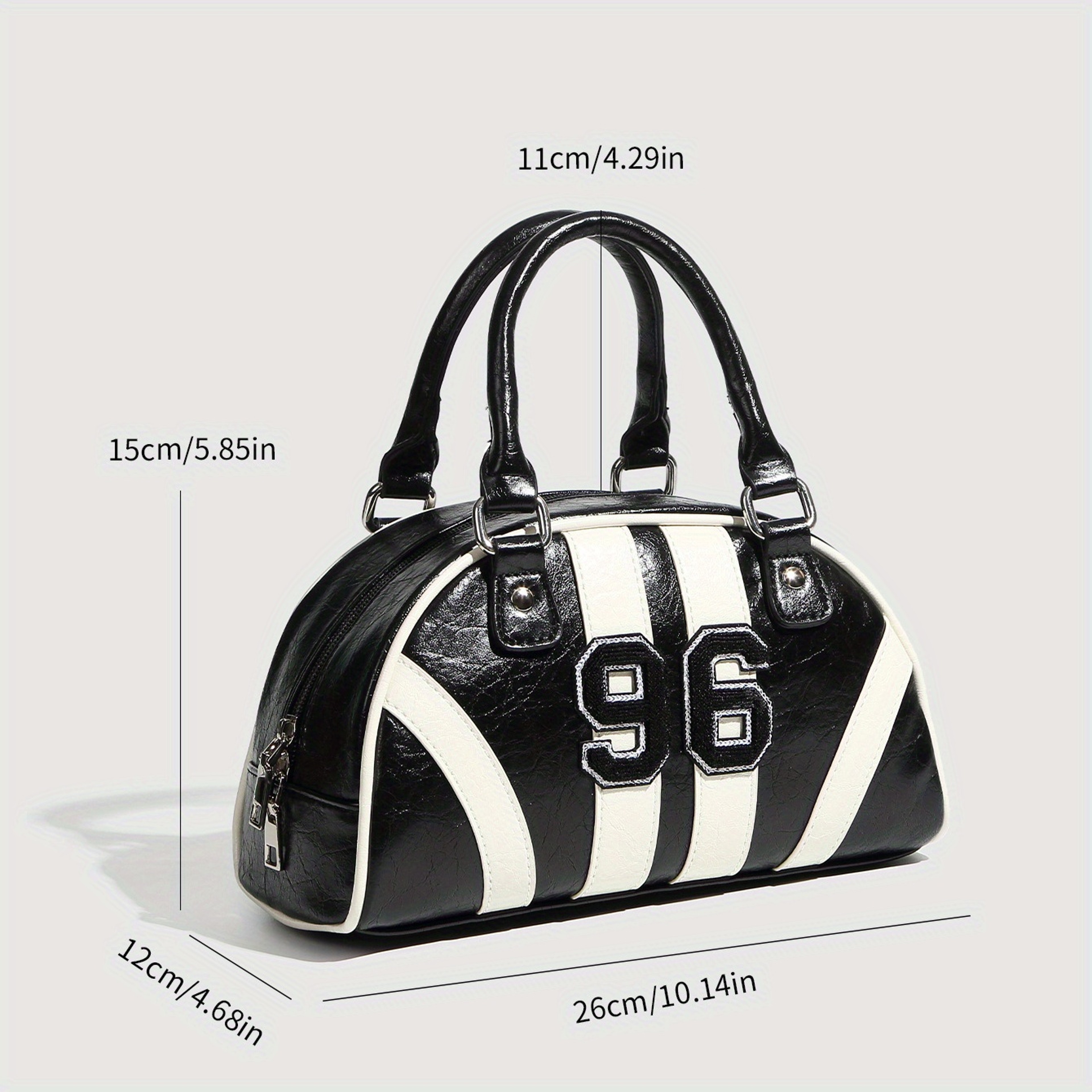 Women Trendy Boston Bag Handbag, Niche Shoulder Crossbody Bag, Fashion Racing Bowling Purse for Everyday Use – view 3