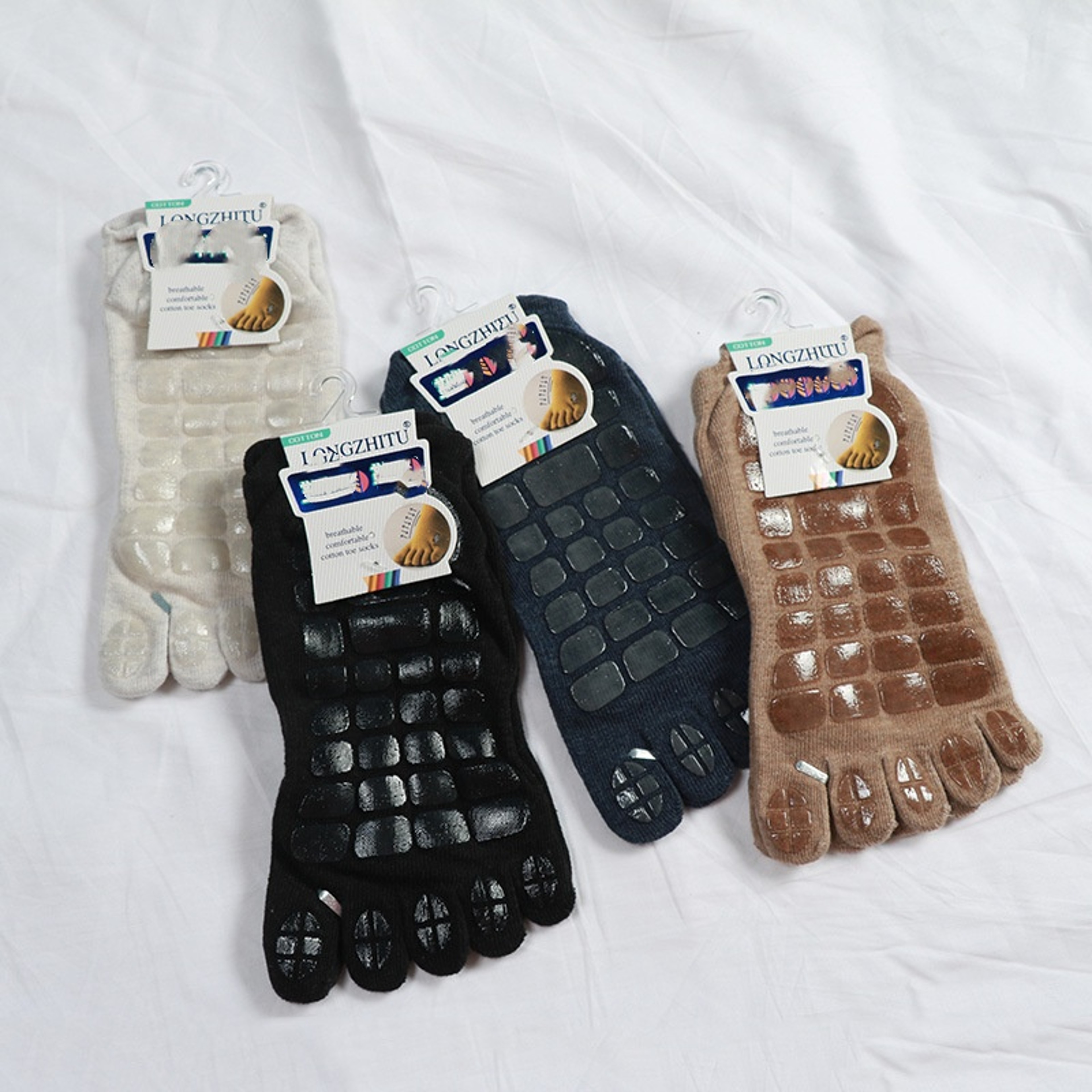 Mens Winter Thick Five Fingers Socks Warm Non Slip Fitness Toe Socks for Low Calf Indoor Comfort Slipper Male Floor Wear – view 6