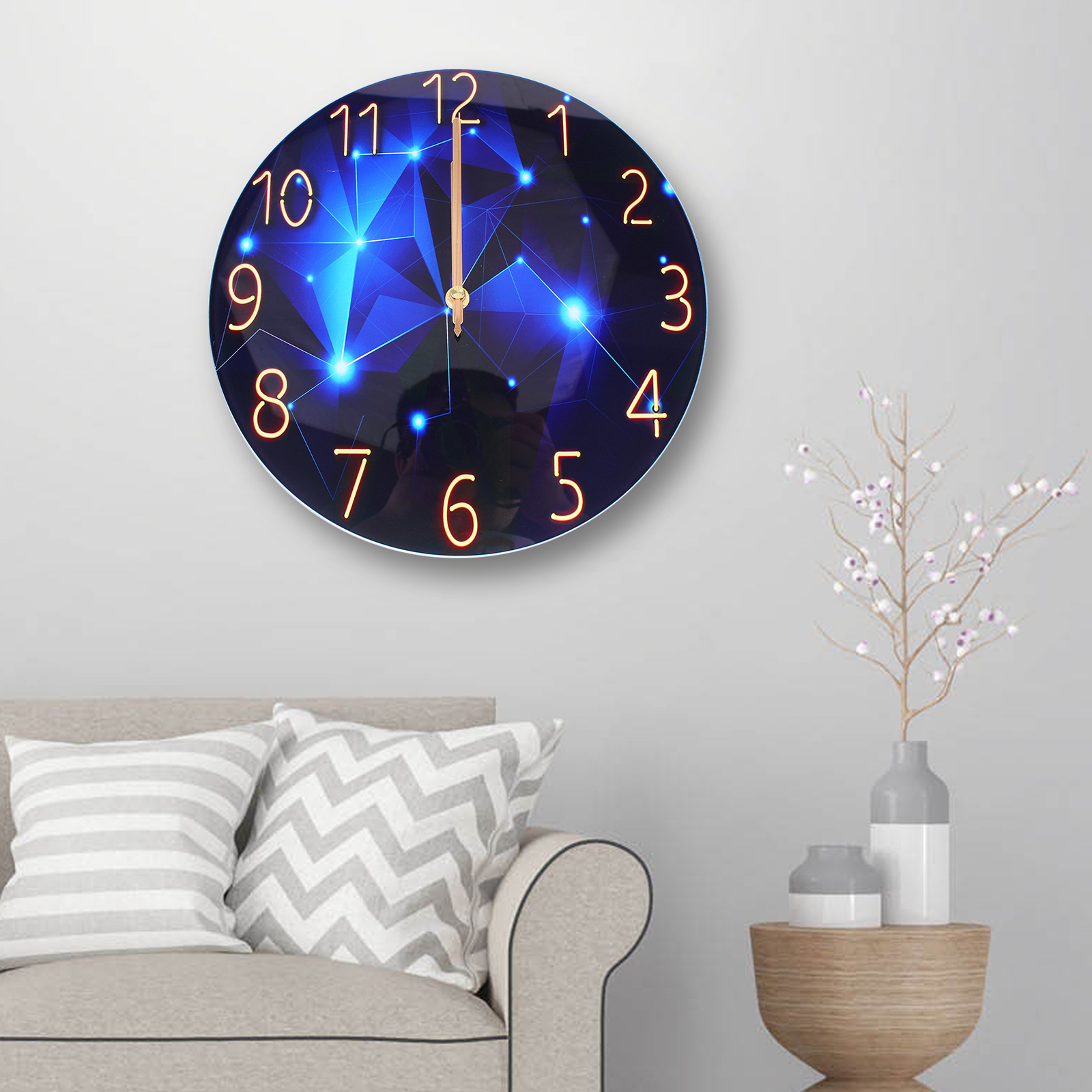 Large Wall Clock for Living Room Decor, Decorative Wall Clock for Corridor, Entrance, Modern Minimalist Clock – view 3