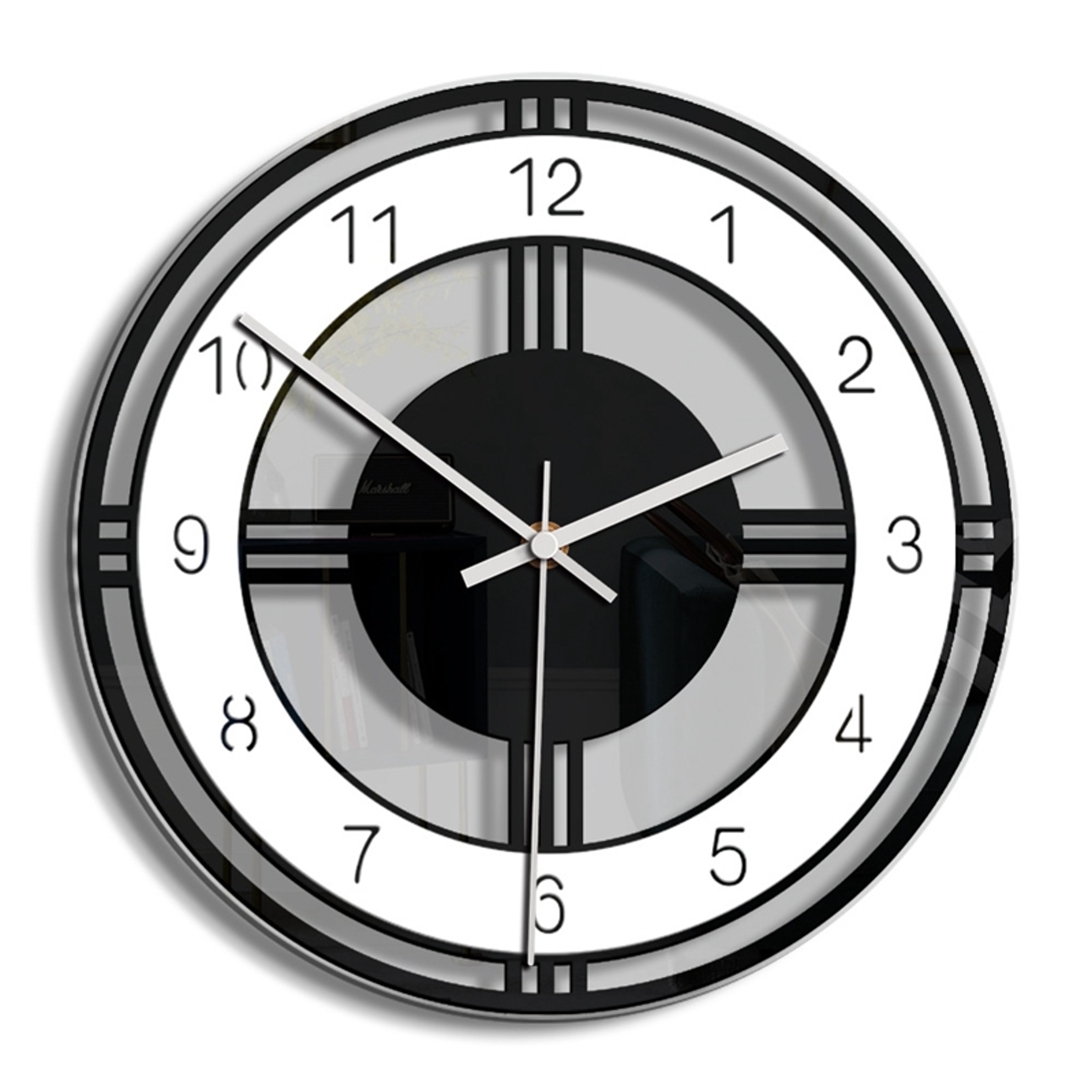 Modern Acrylic Silent Wall Clock Large Quartz Hanging, Battery Operated for Home Decor, Kitchen and Living Room Watch – view 7