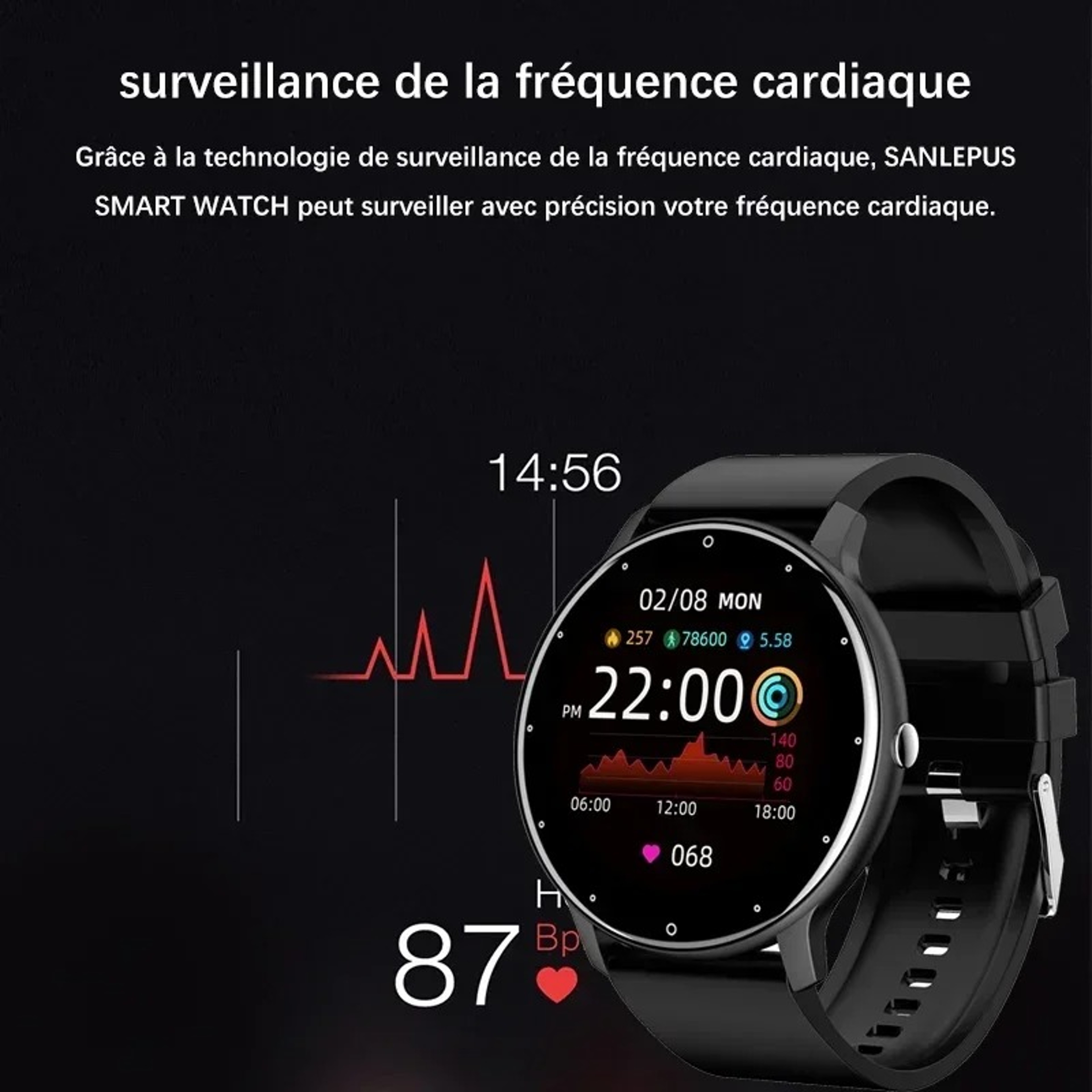 Xiaomi New Smart Watch Men With Full Touch Screen Sport Fitness Watch IP67 Waterproof Bluetooth And 1
