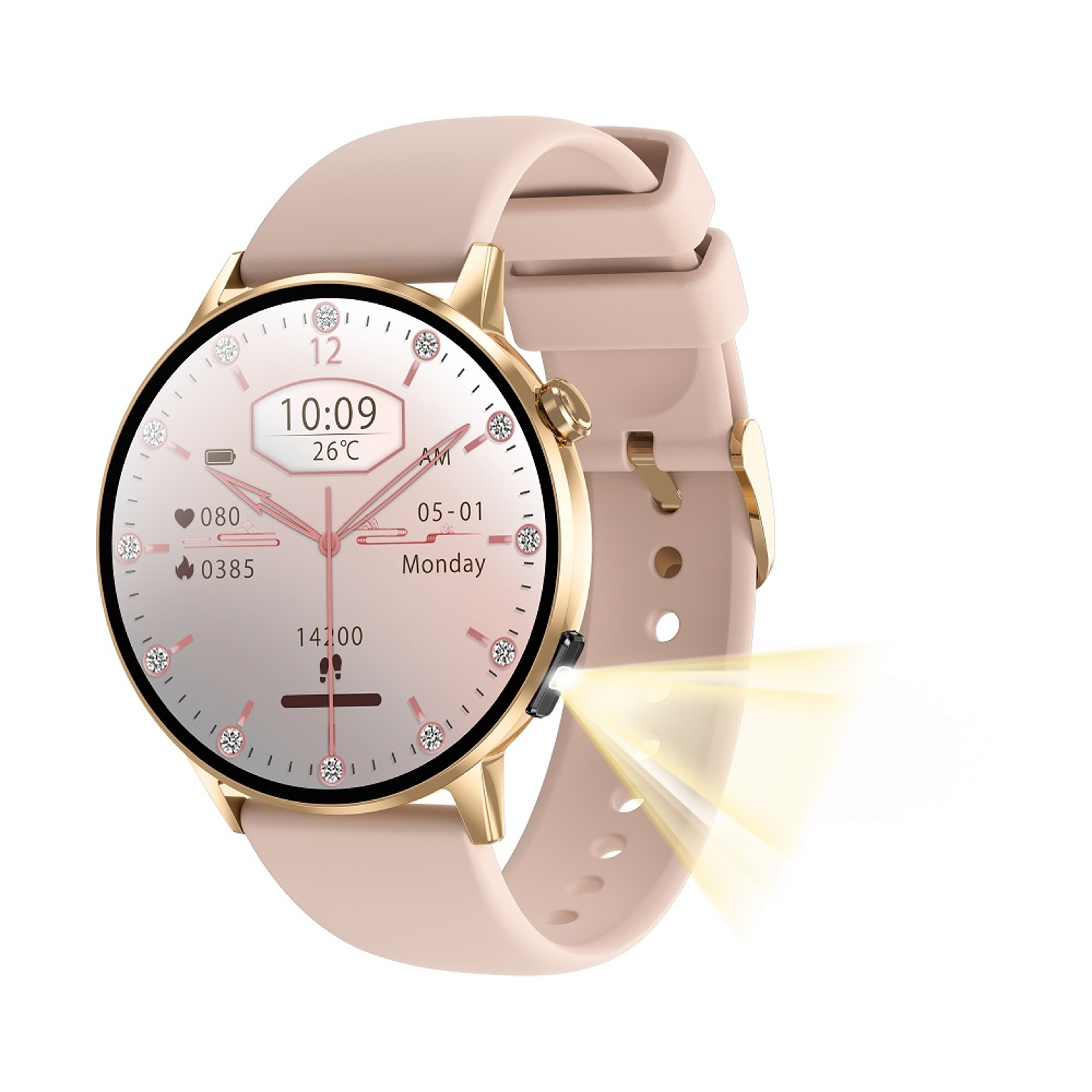 Newest Women AMOLED Screen Bluetooth Call Smart Watch, Heart Rate Monitor, Multifunctional Flashlight, Voice Assistant – view 7