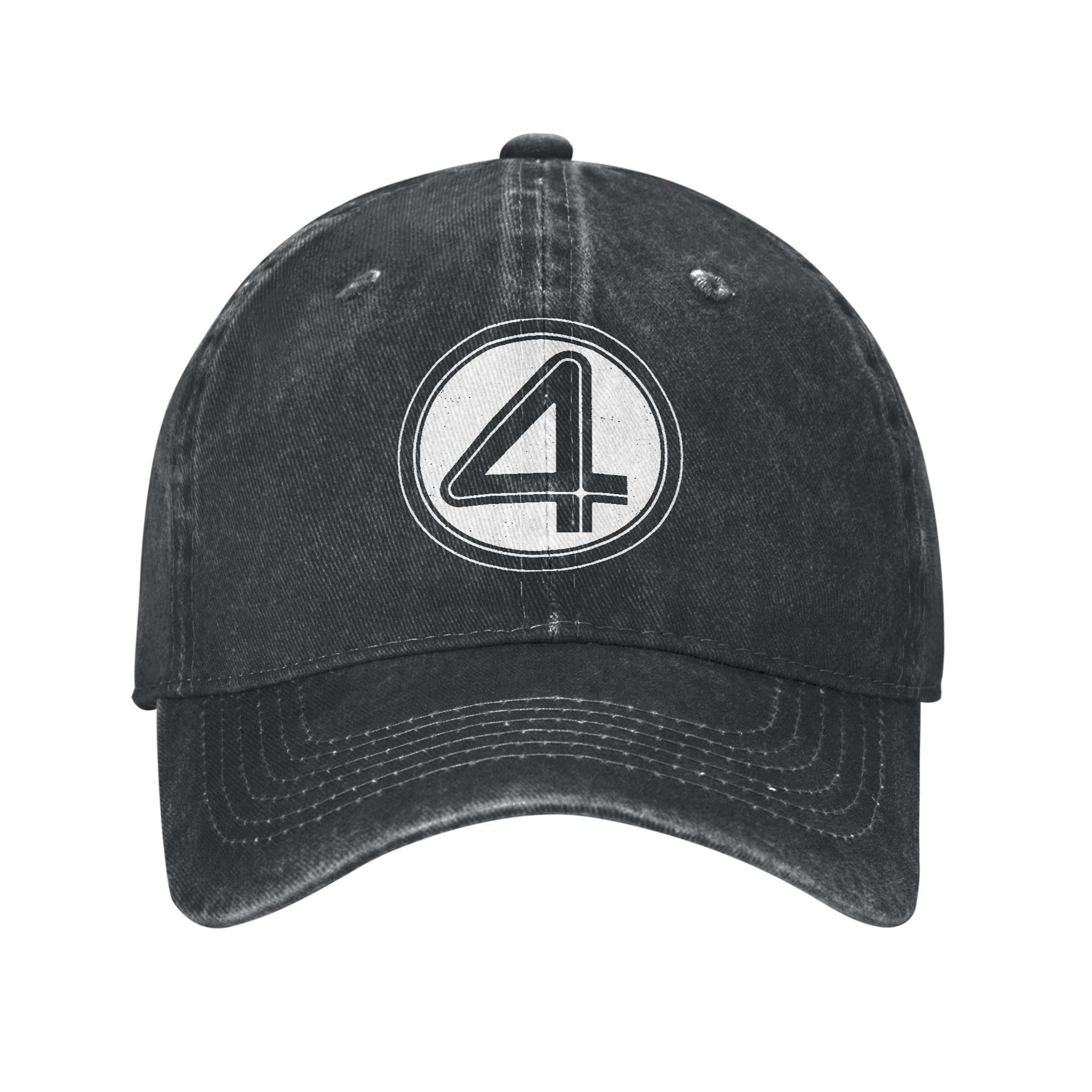 Vintage Fantastic Four 4 Symbol Baseball Cap, Unisex Distressed Denim Washed, Outdoor Adjustable Summer Headwear Hat Cap – view 7