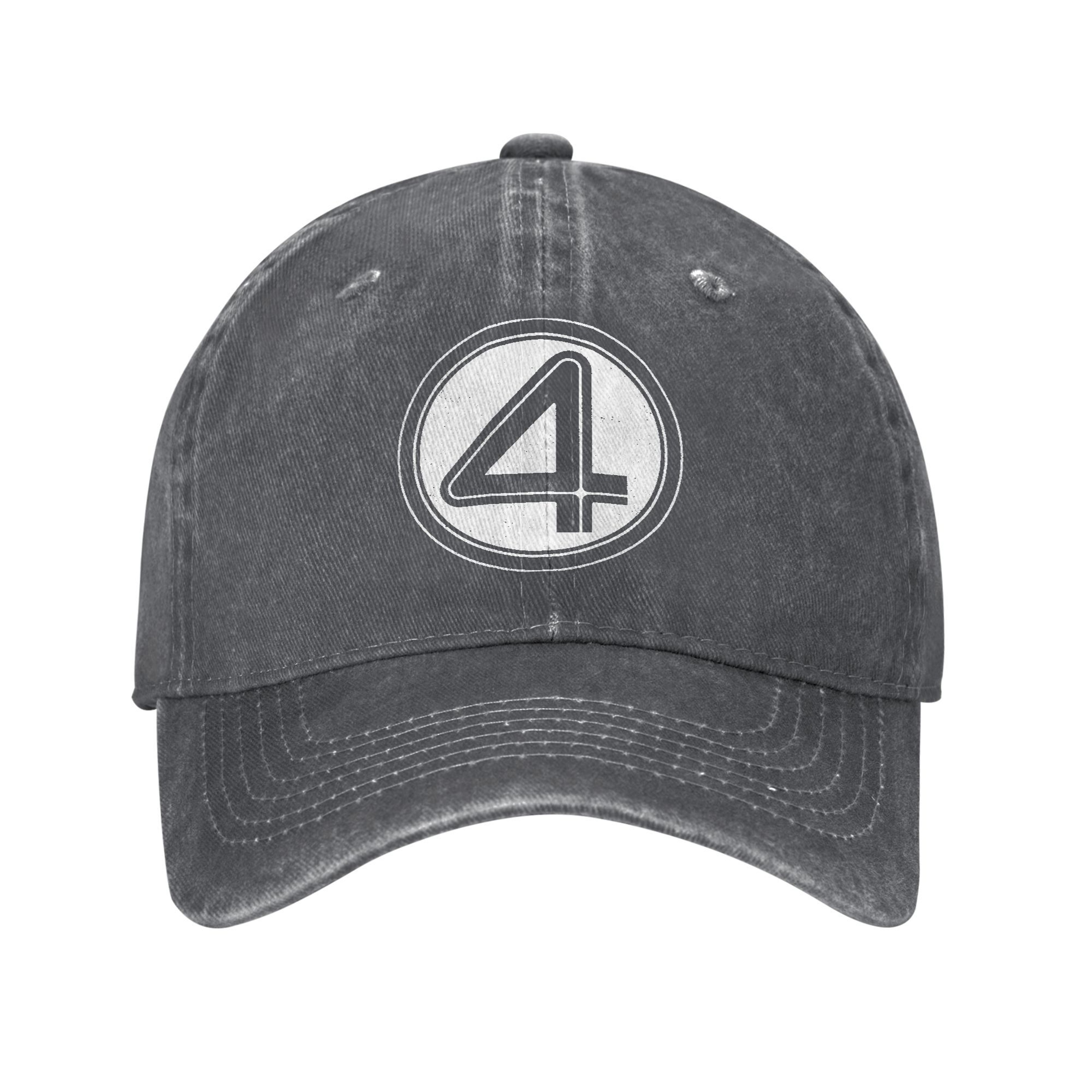Vintage Fantastic Four 4 Symbol Baseball Cap, Unisex Distressed Denim Washed, Outdoor Adjustable Summer Headwear Hat Cap – view 9