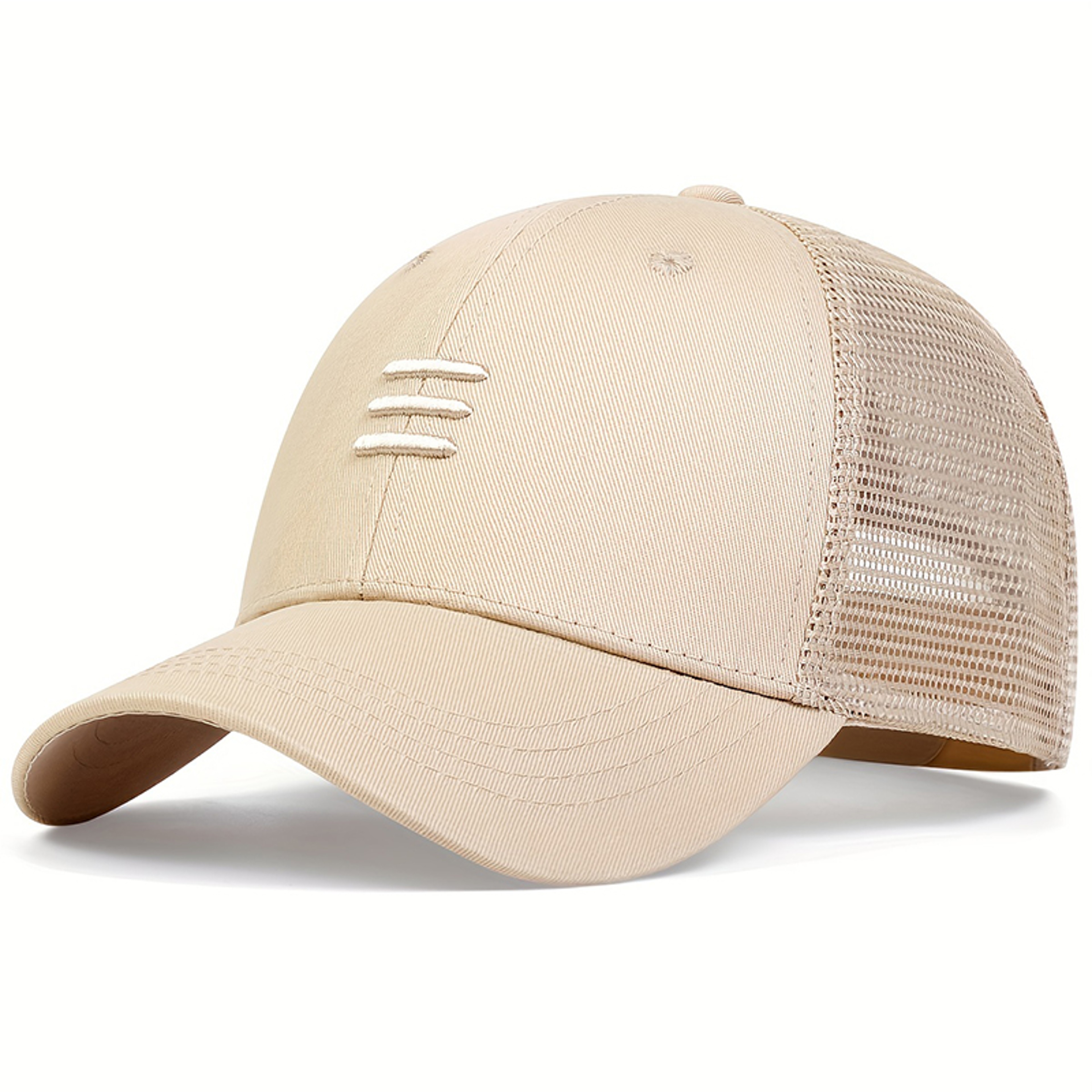 Unisex Three Embroidery Baseball Net Caps, Spring and Summer Outdoor Adjustable Casual Hats, Sunscreen Hat Golf Cap – view 3